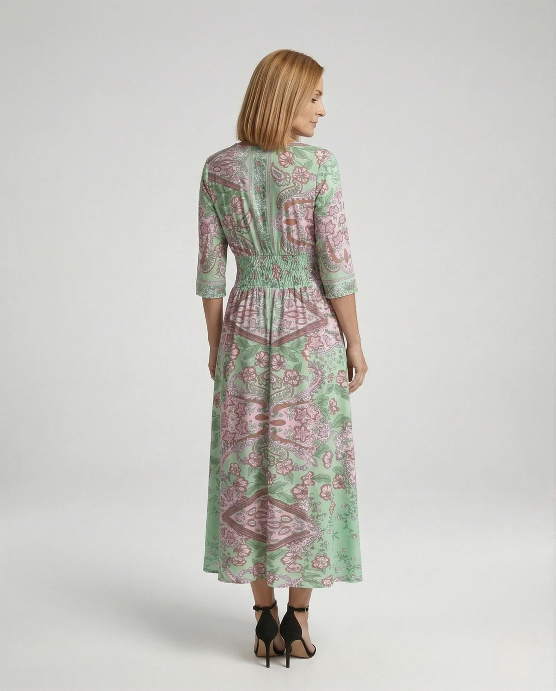 Damen Maxikleid Boho V-Ausschnitt - Image 4