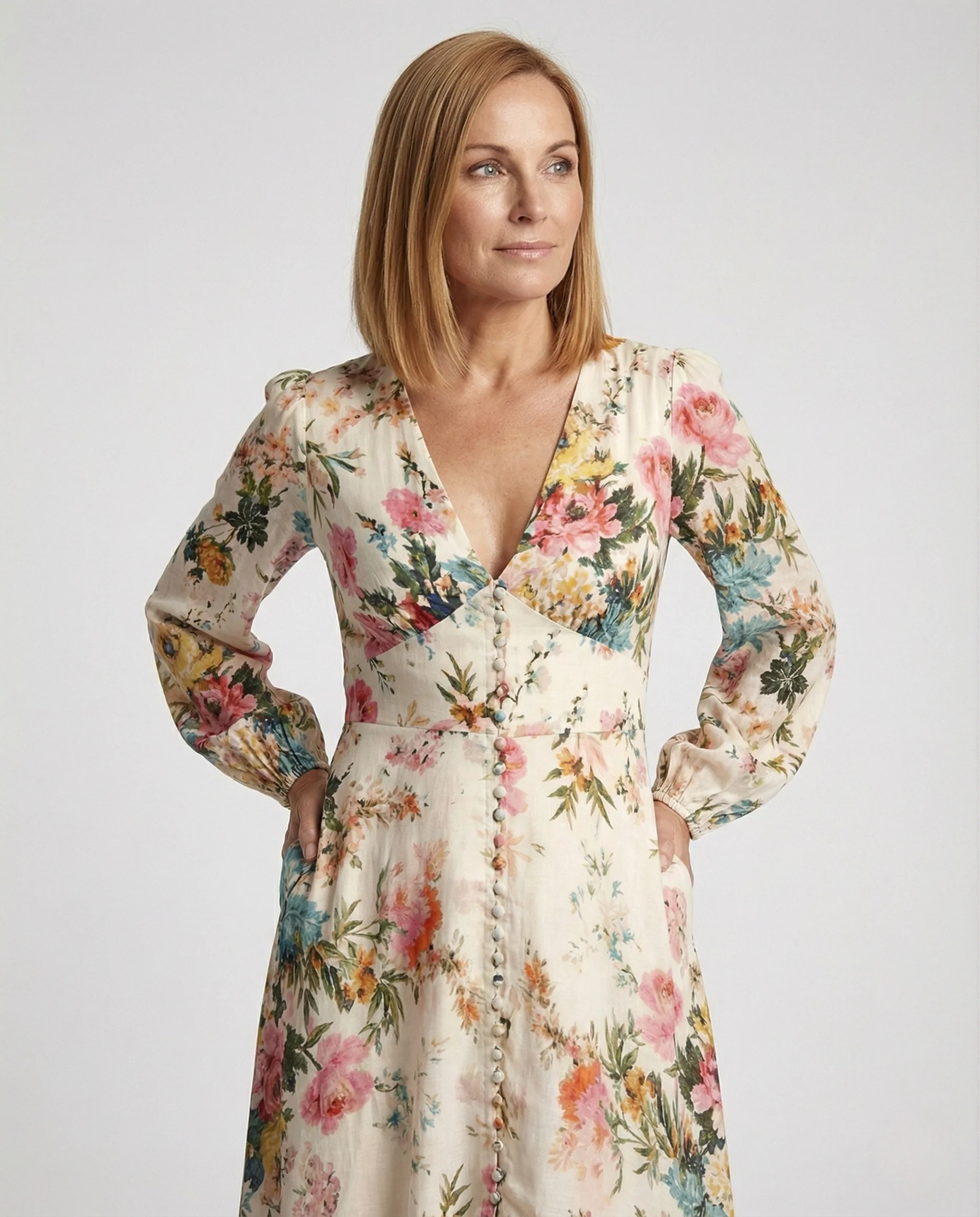 Boho Maxikleid Sommer Damen V-Ausschnitt - Image 2