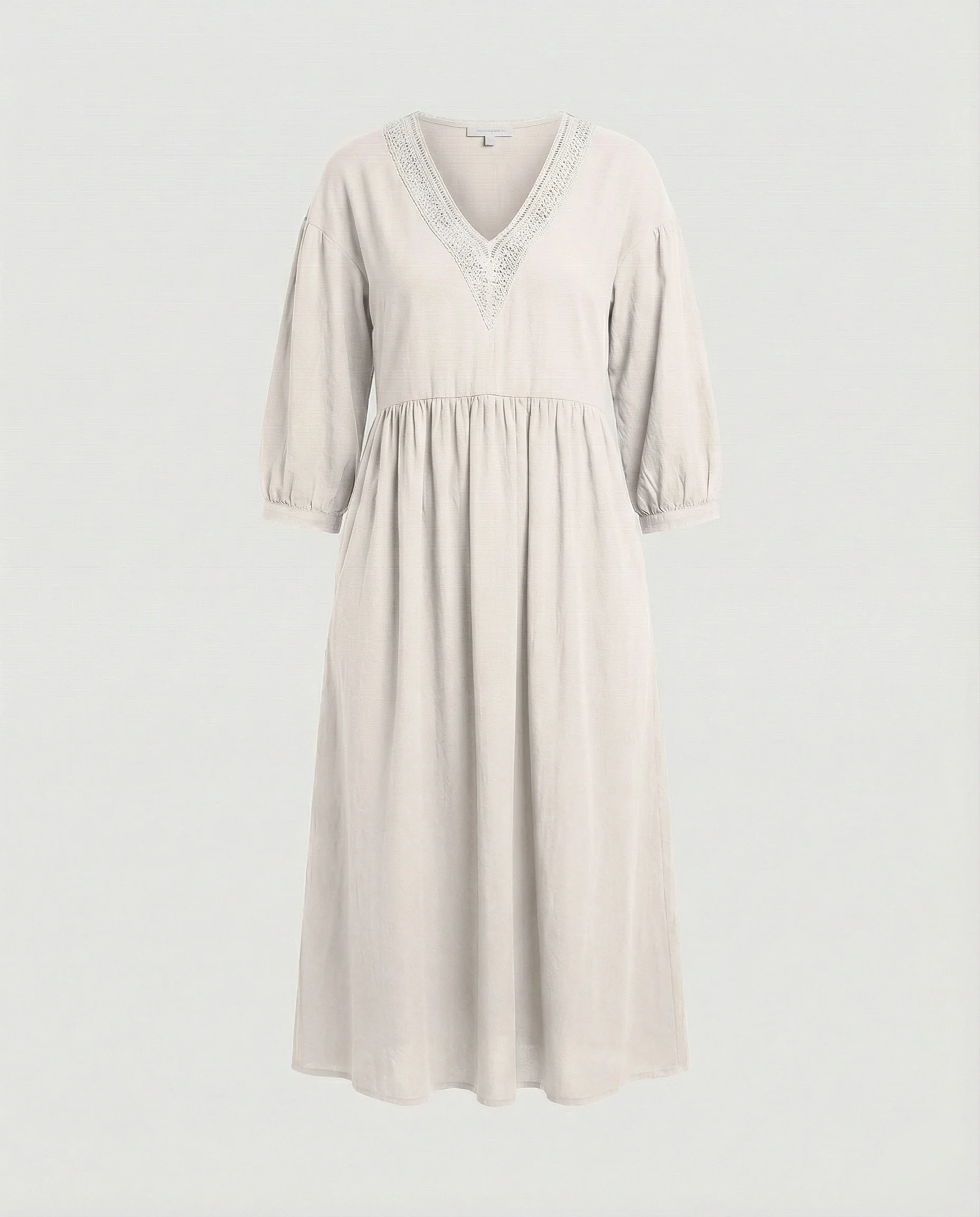 Damen Midikleid Boho Baumwolle Leinen - Image 5