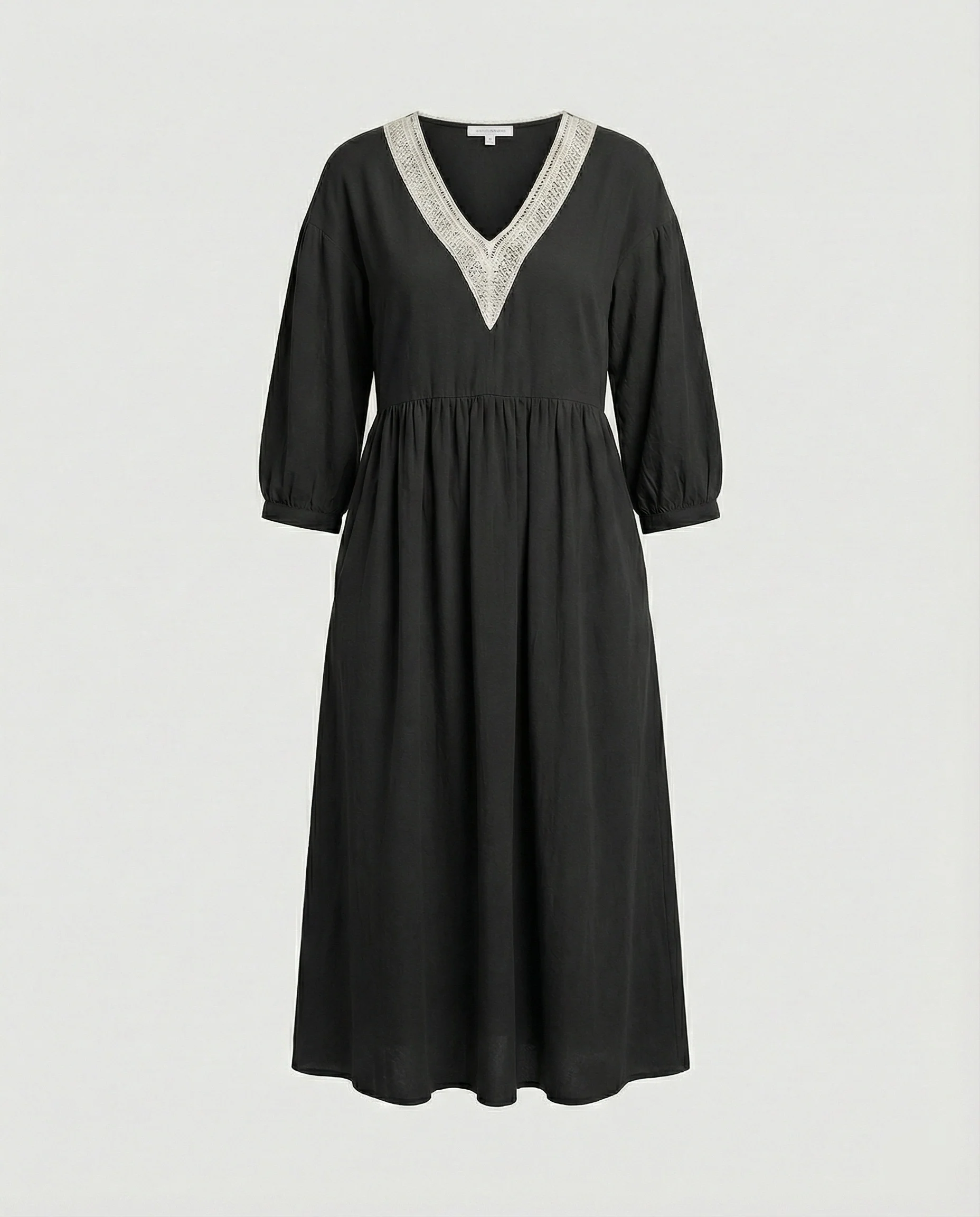Damen Midikleid Boho Baumwolle Leinen - Image 7