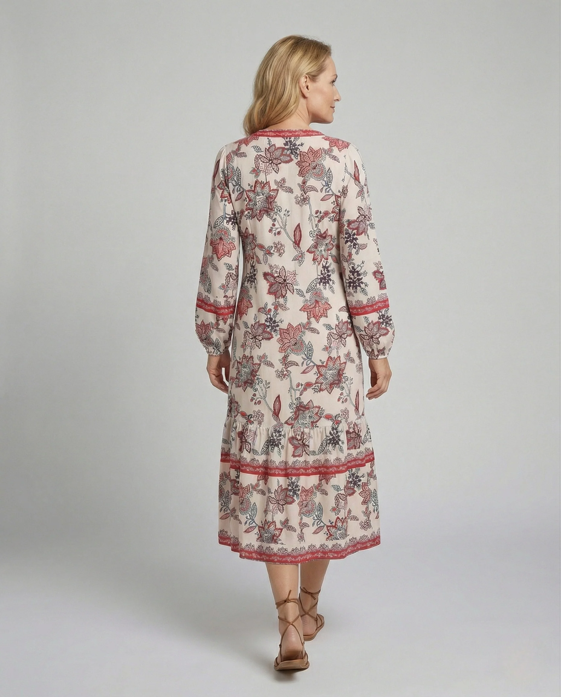 Boho Midikleid Damen Mit Quasten - Image 4