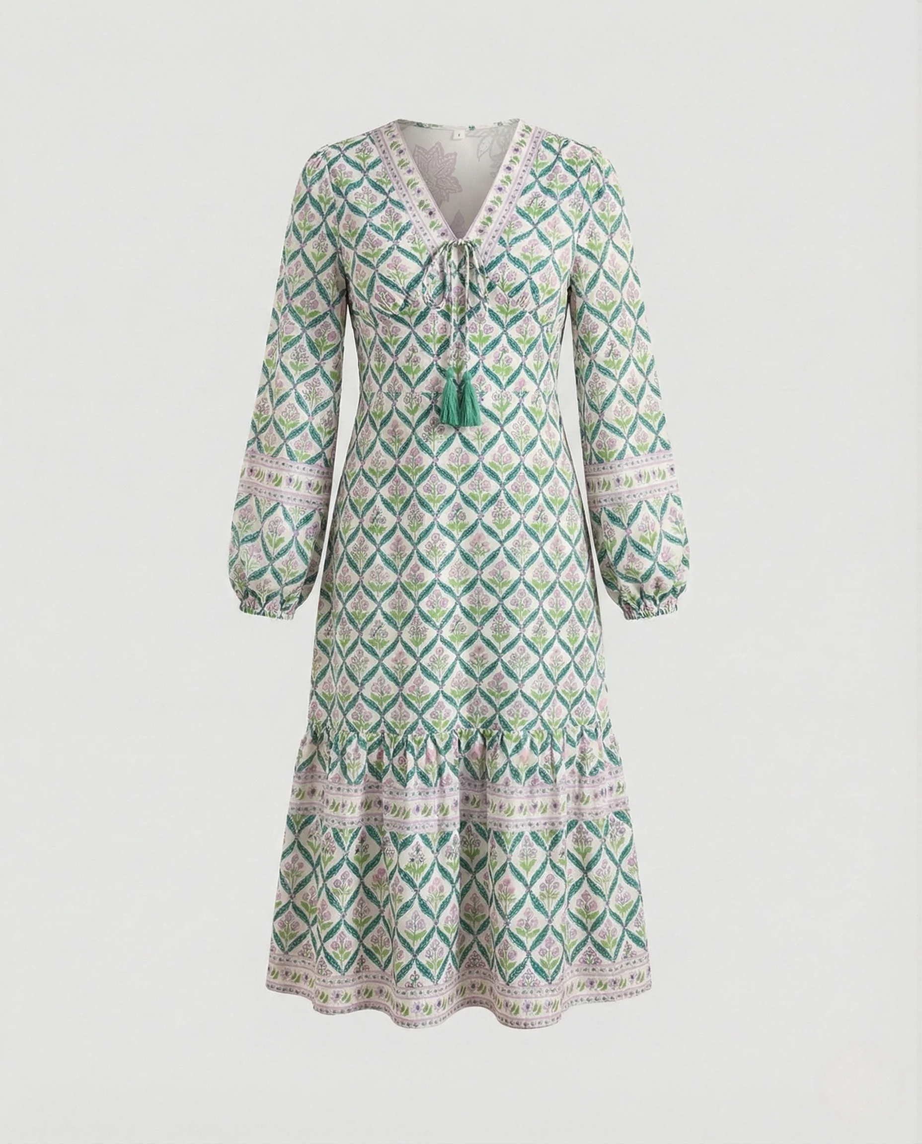 Boho Midikleid Damen Mit Quasten - Image 7