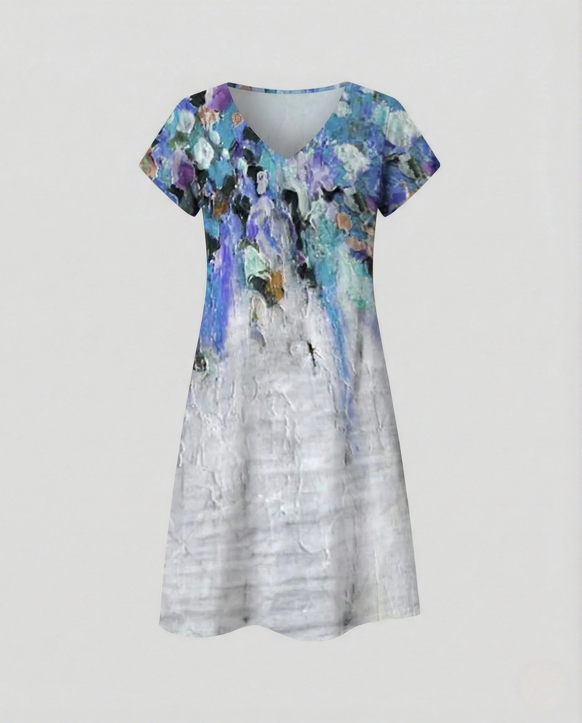 Damen Boho Sommerkleid mit Pfauenprint - Image 11