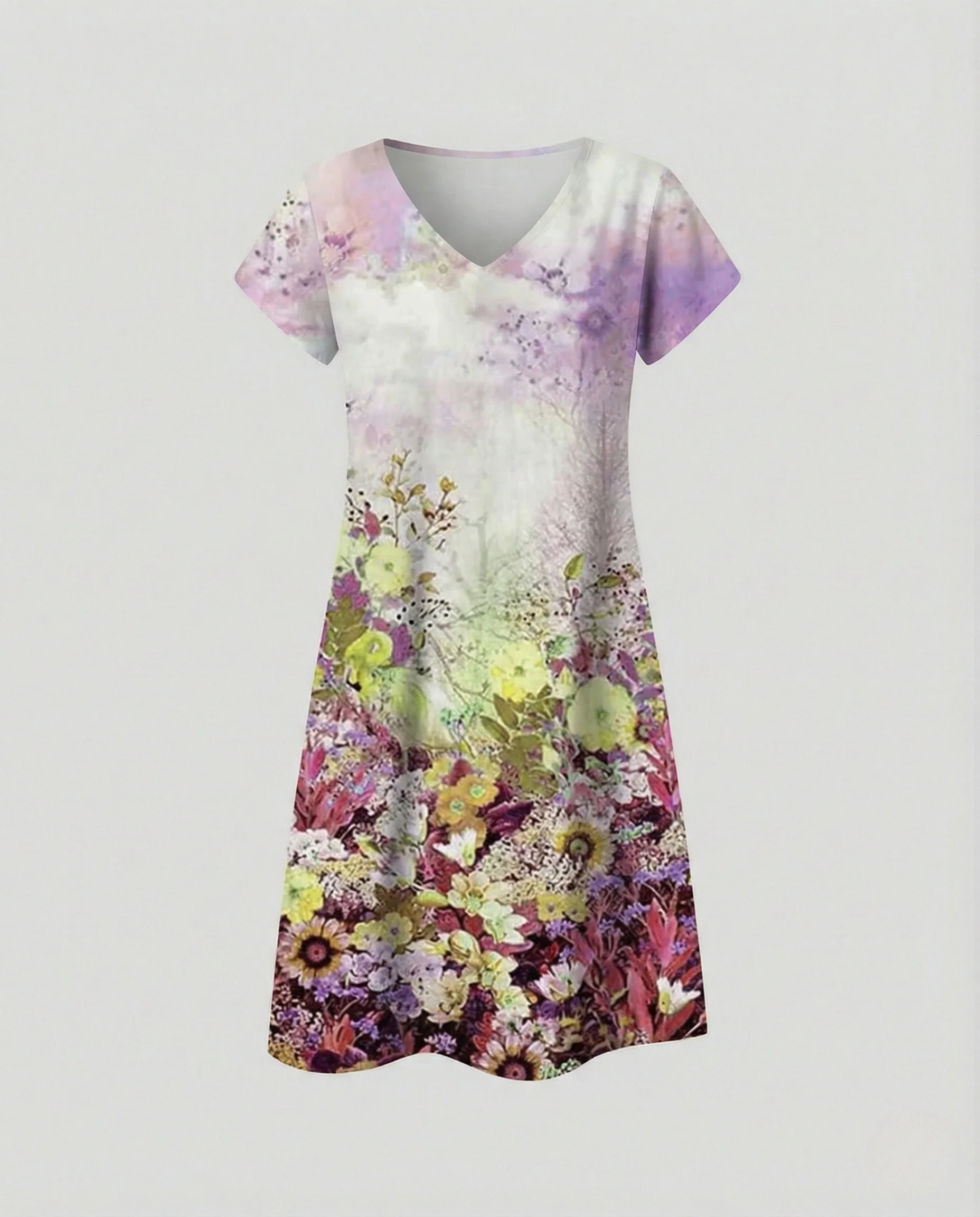 Damen Boho Sommerkleid mit Pfauenprint - Image 17