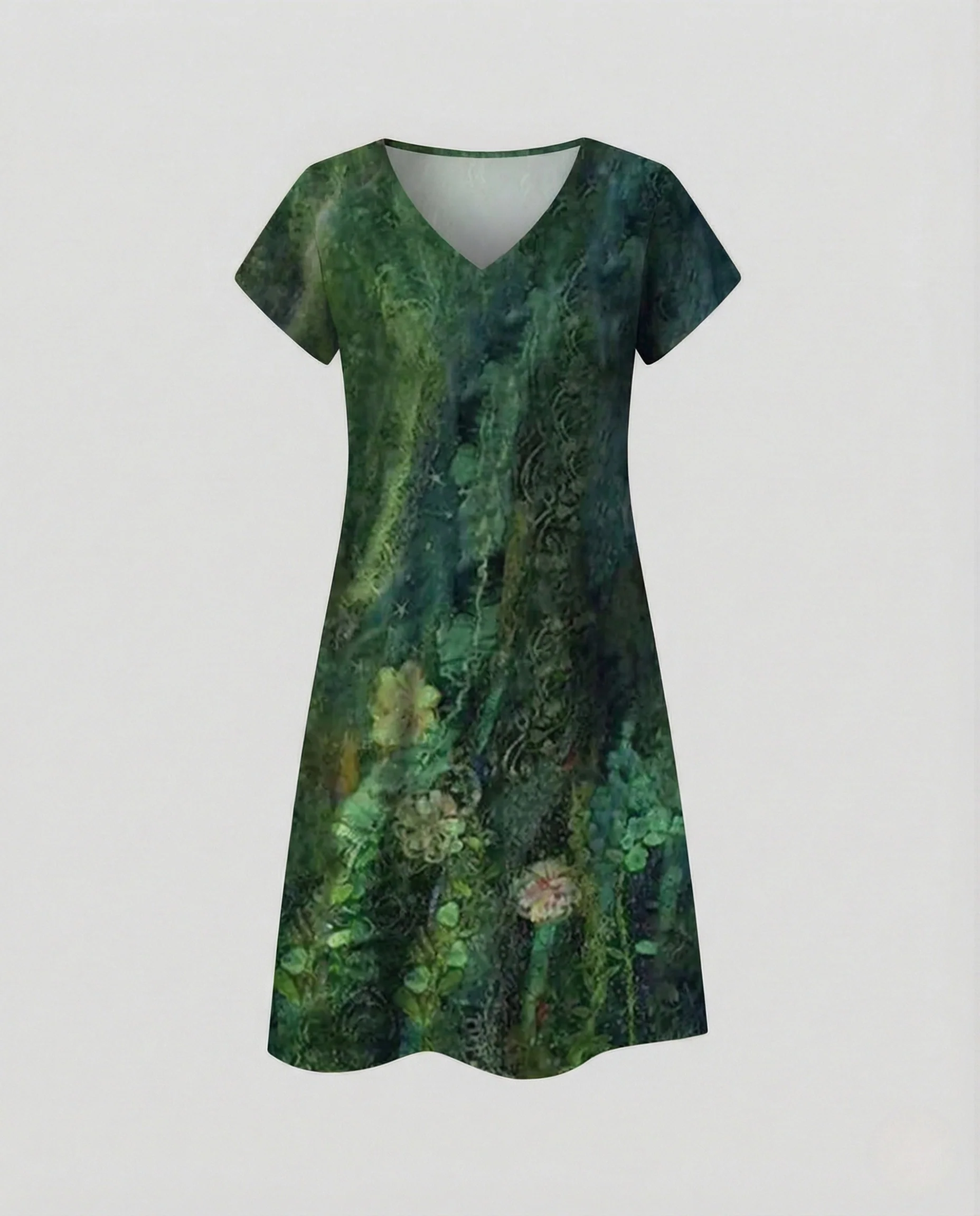 Damen Boho Sommerkleid mit Pfauenprint - Image 7