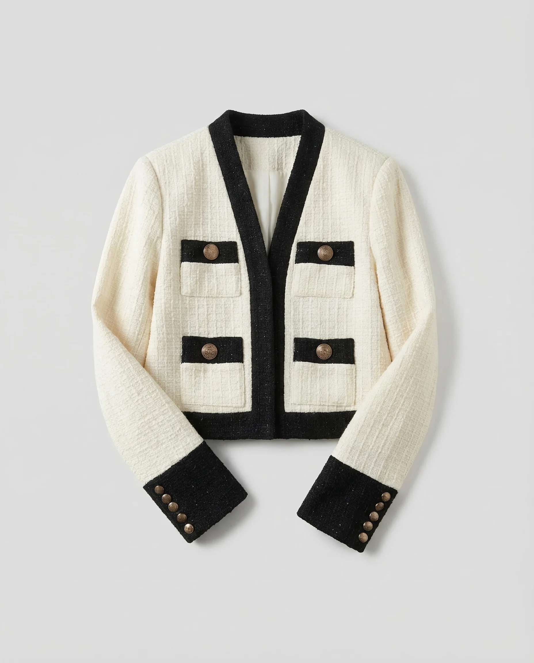 Damen Bouclé Blazer Kurz - Image 5