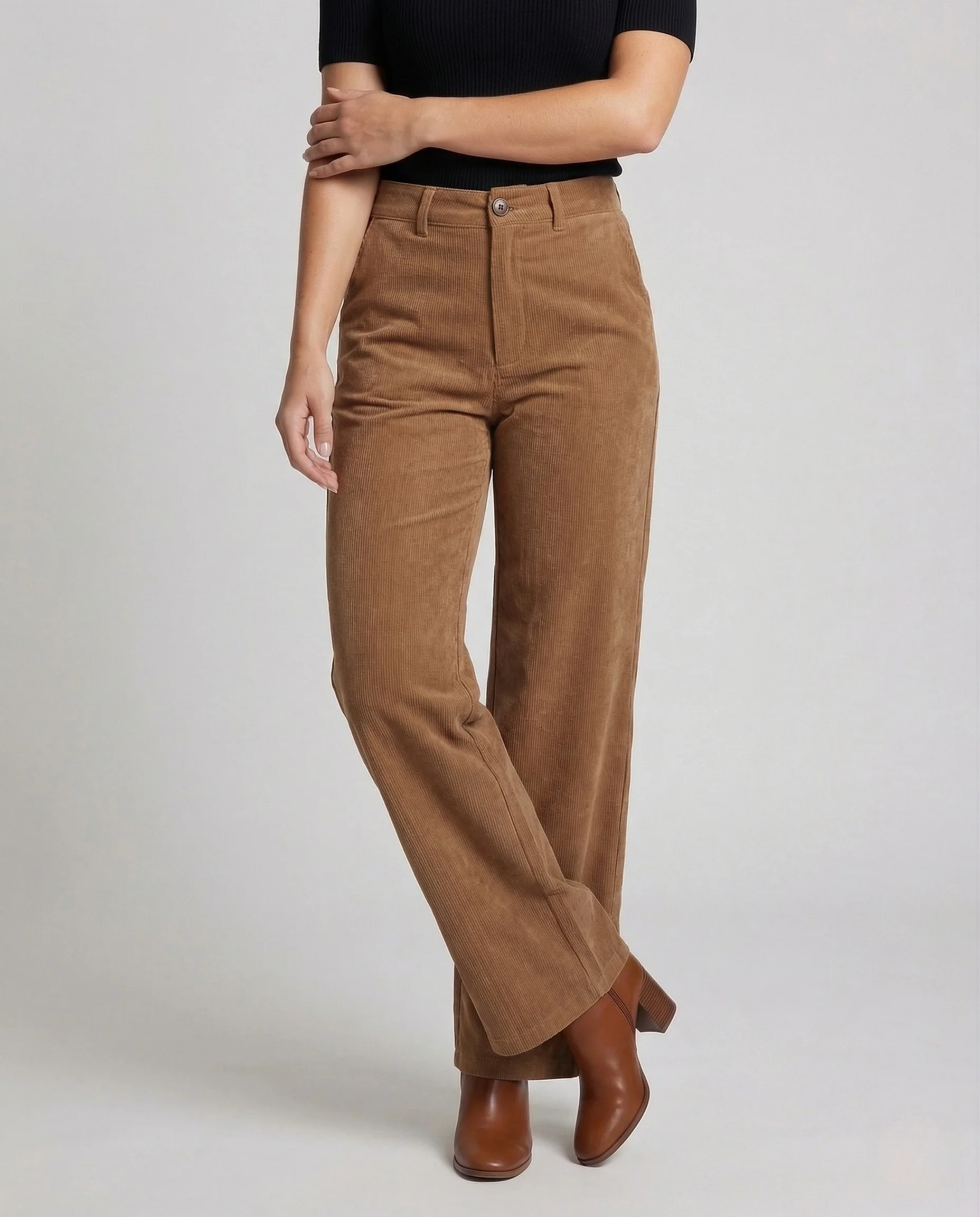 Damen Palazzo Hose Velours - Image 2