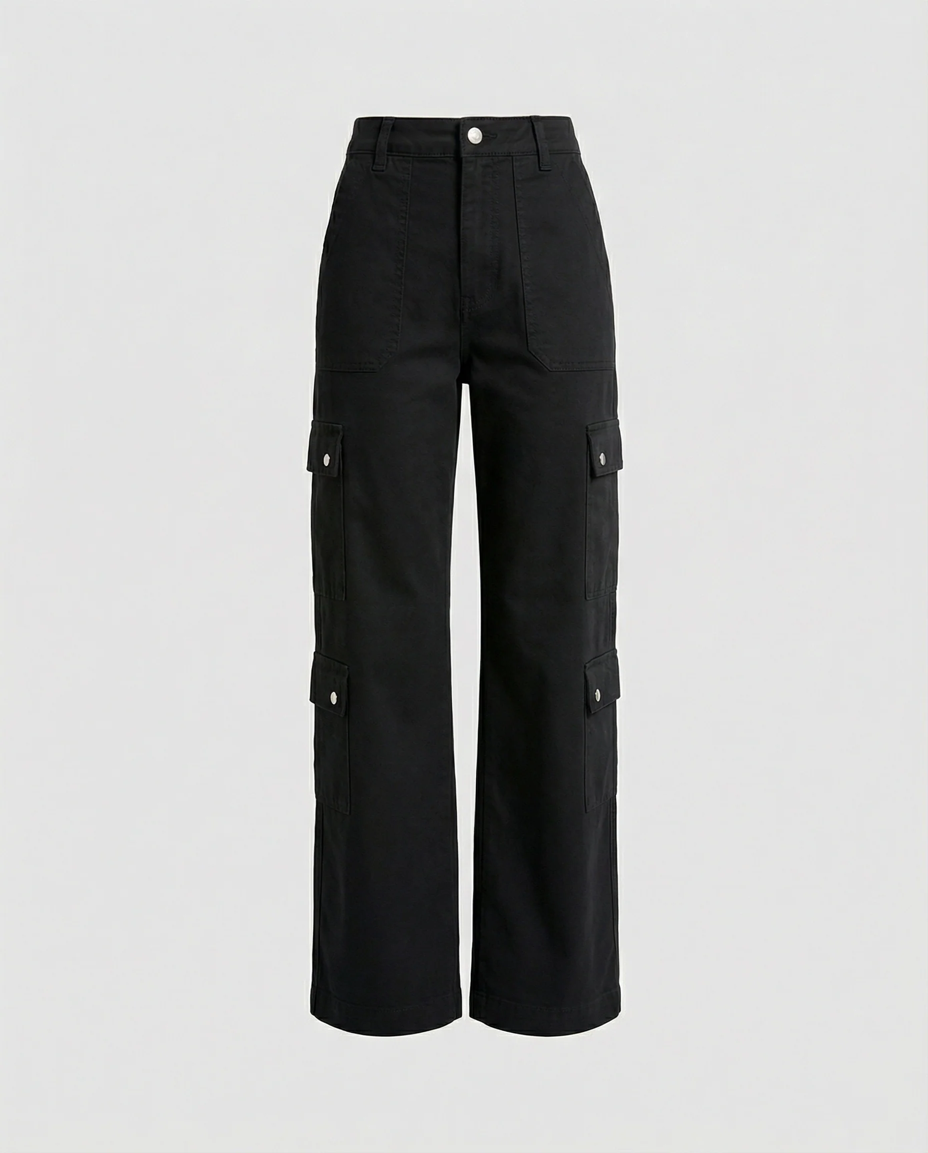 Damen Cargohose mit tiefem Schritt, konturierten Kniepaneelen, aufgesetzten Druckknopf-Taschen und schmal zulaufendem Bein Heidi-Mode - Image 5