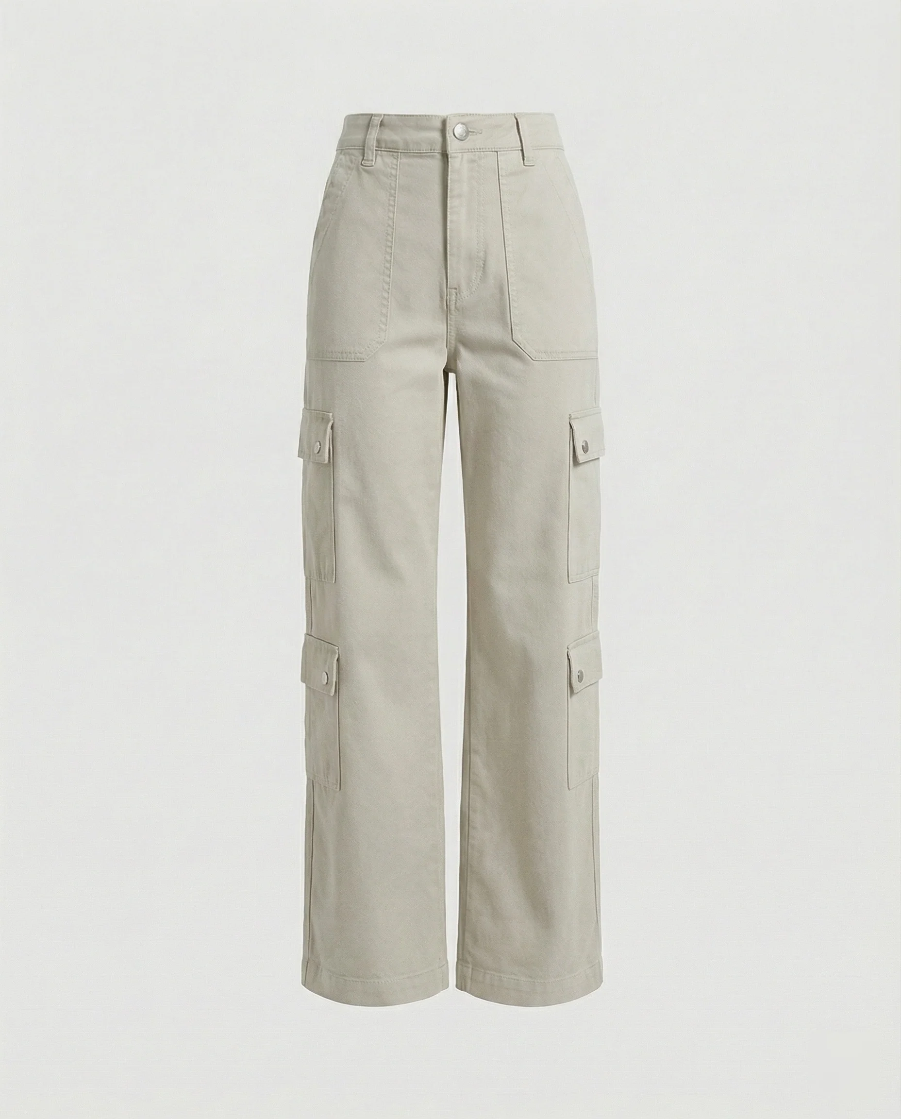 Damen Cargohose mit tiefem Schritt, konturierten Kniepaneelen, aufgesetzten Druckknopf-Taschen und schmal zulaufendem Bein Heidi-Mode - Image 6