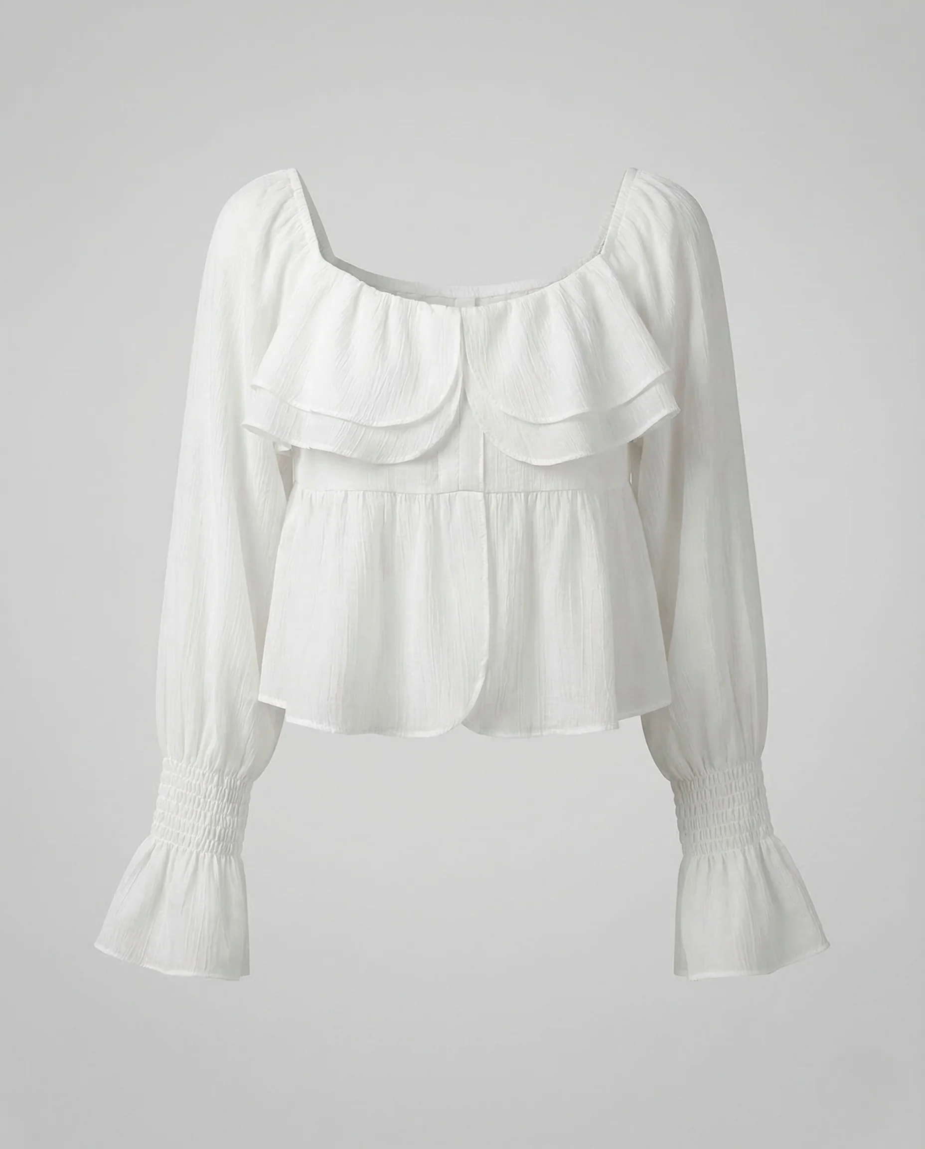 Damen Carmenbluse Rüschen Puffärmel - Image 5