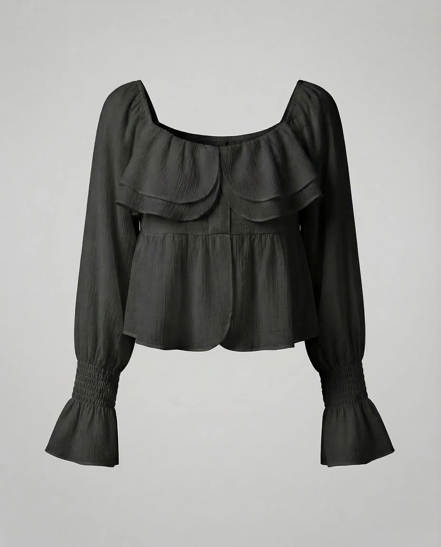 Damen Carmenbluse Rüschen Puffärmel - Image 6