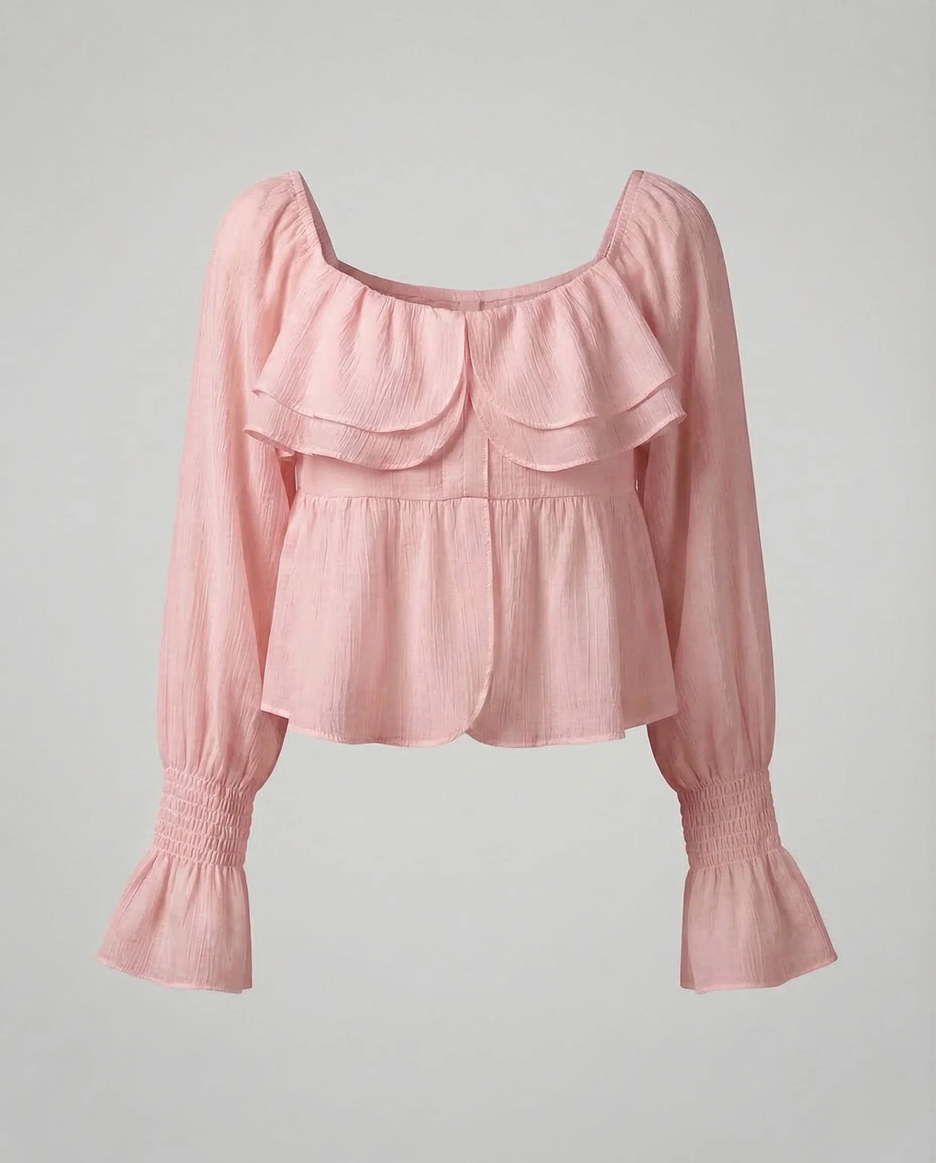 Damen Carmenbluse Rüschen Puffärmel - Image 9