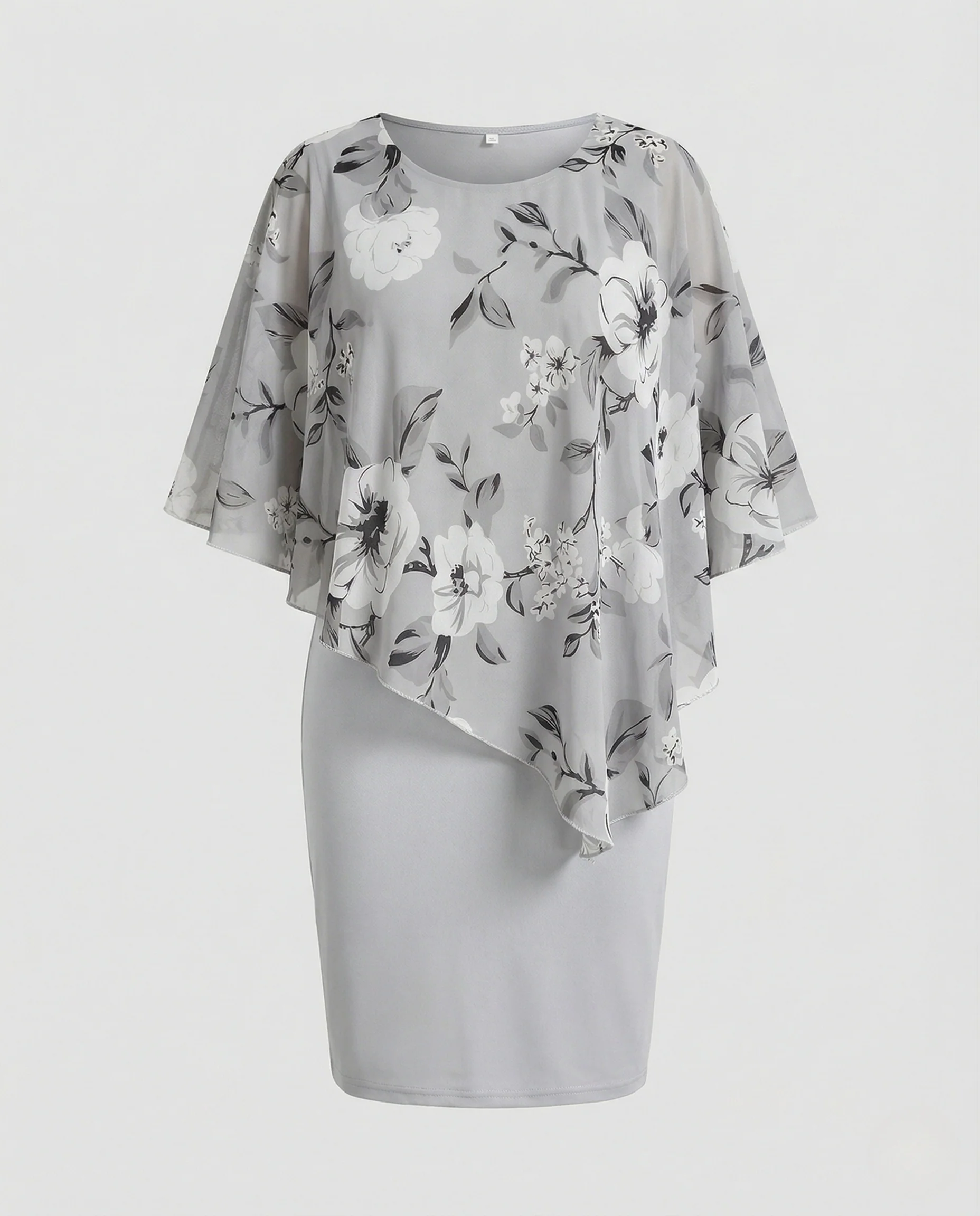 Damen Cocktailkleid Chiffon Cape - Image 5