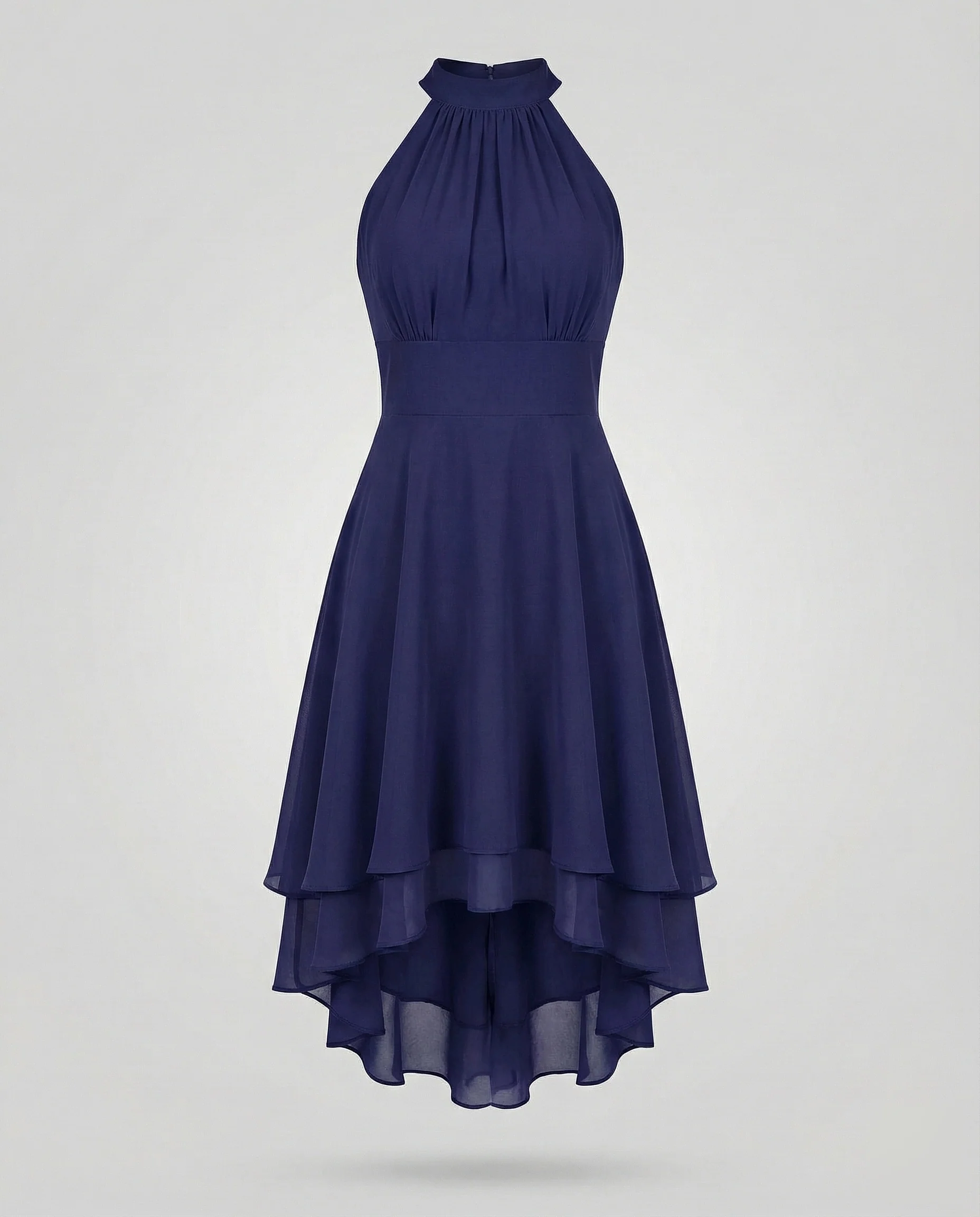 Damen Chiffon Halterkleid mit Stufenrock - Image 11