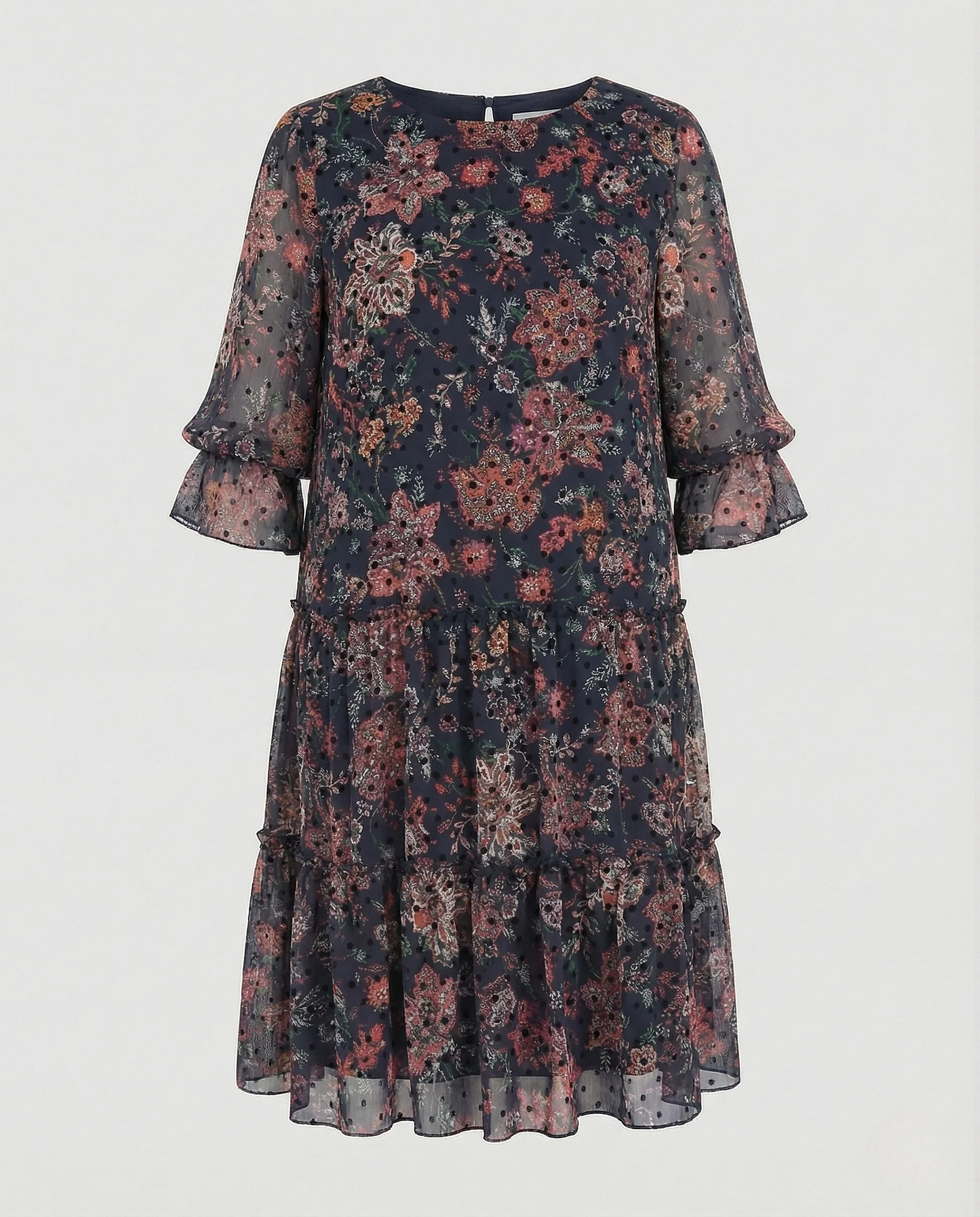 Blumenkleid Damen Midikleid Chiffon Paisley - Image 6