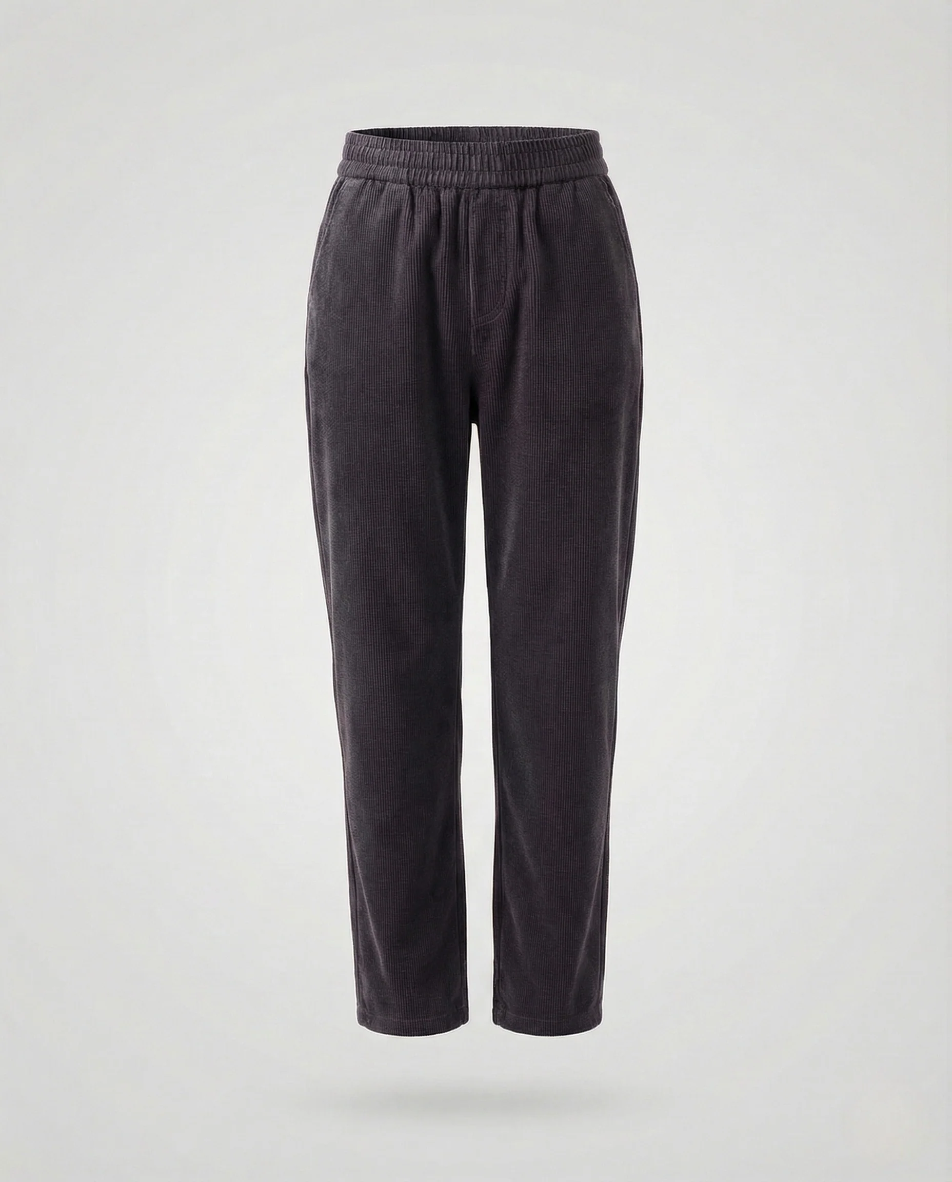 Damen Cordhose mit Elastischem Bund und Geradem Bein Freizeit Hose - Image 10