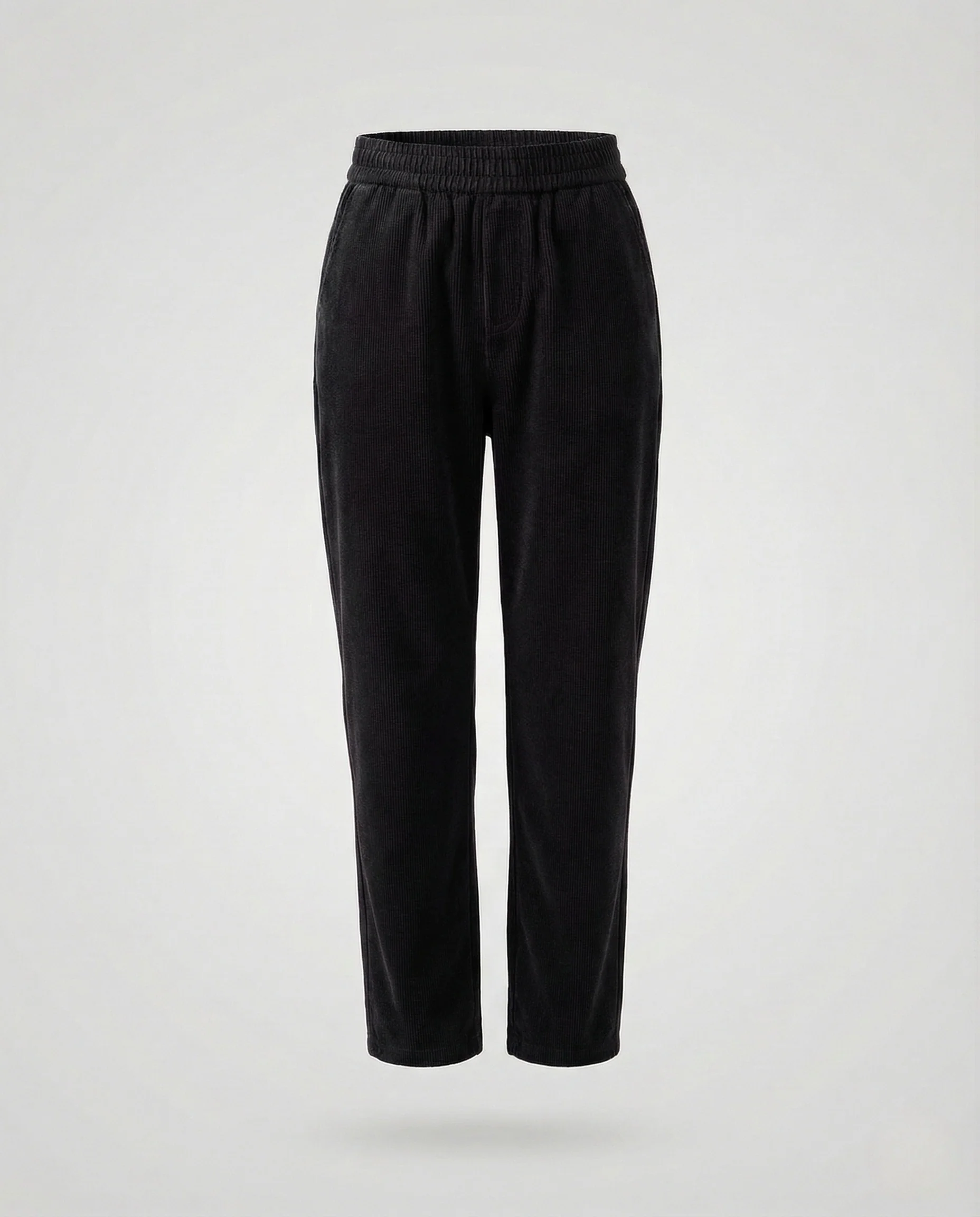 Damen Cordhose mit Elastischem Bund und Geradem Bein Freizeit Hose - Image 7
