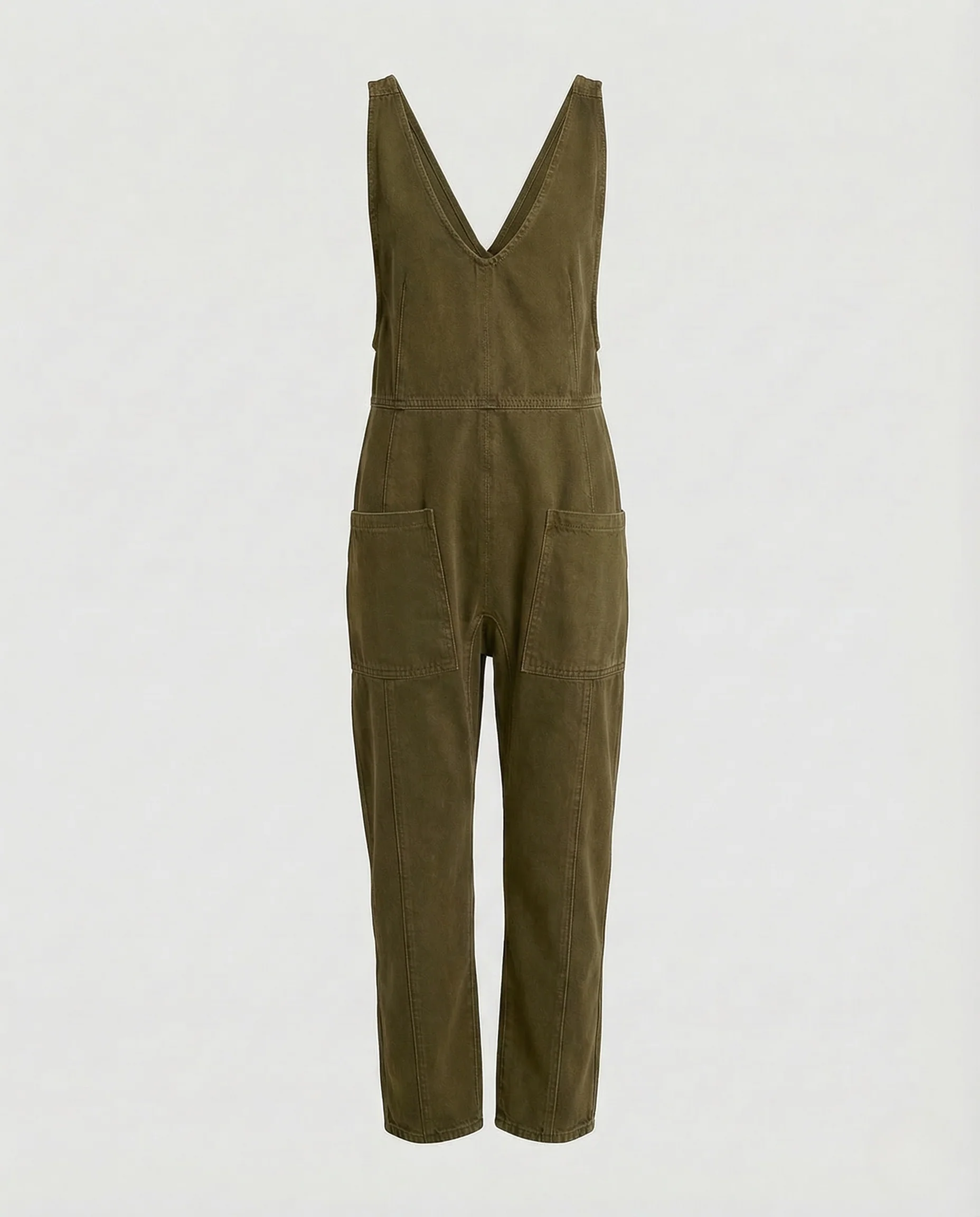 Damen Denim Latz Overall V Ausschnitt - Image 11
