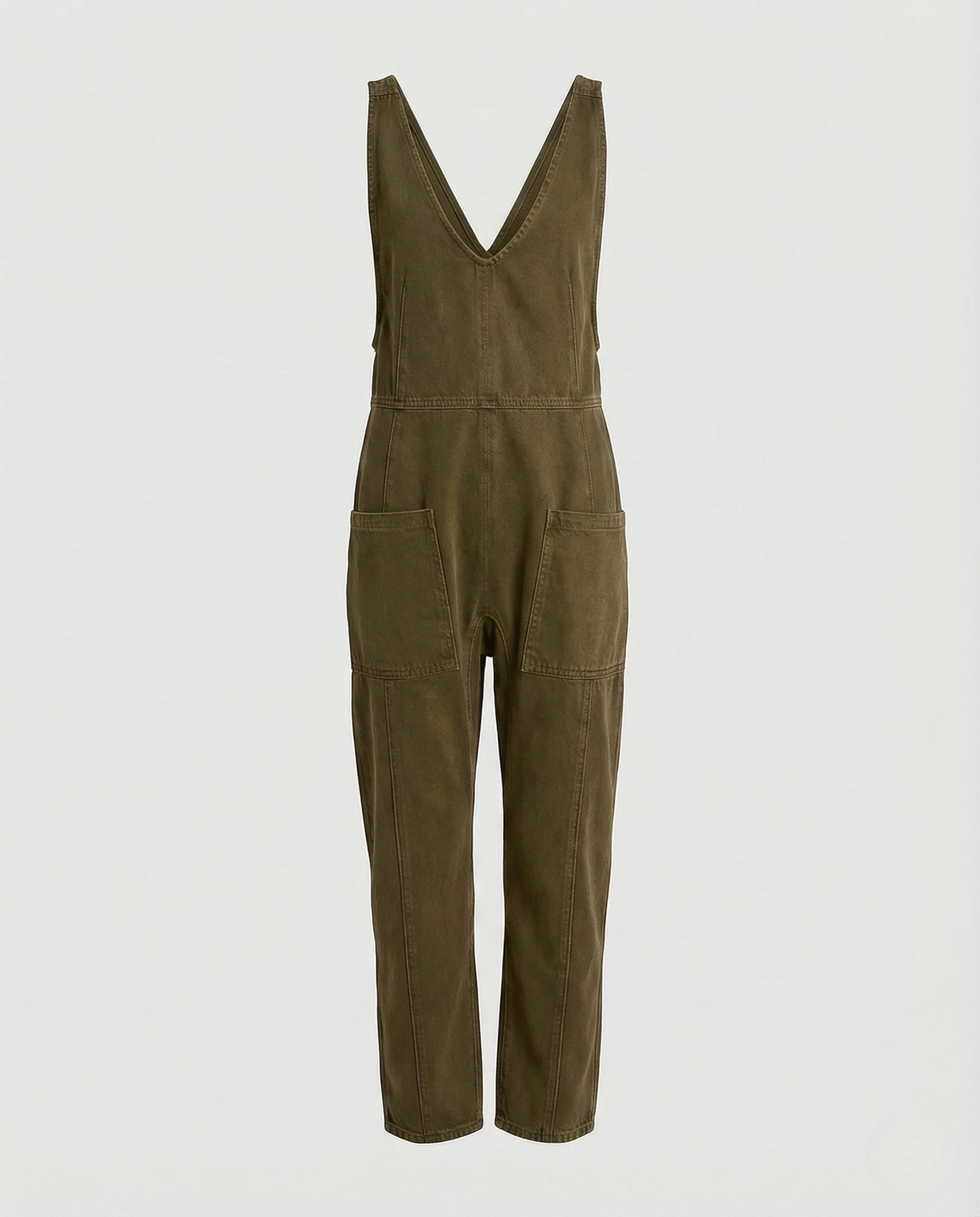 Damen Denim Latz Overall V Ausschnitt - Image 8