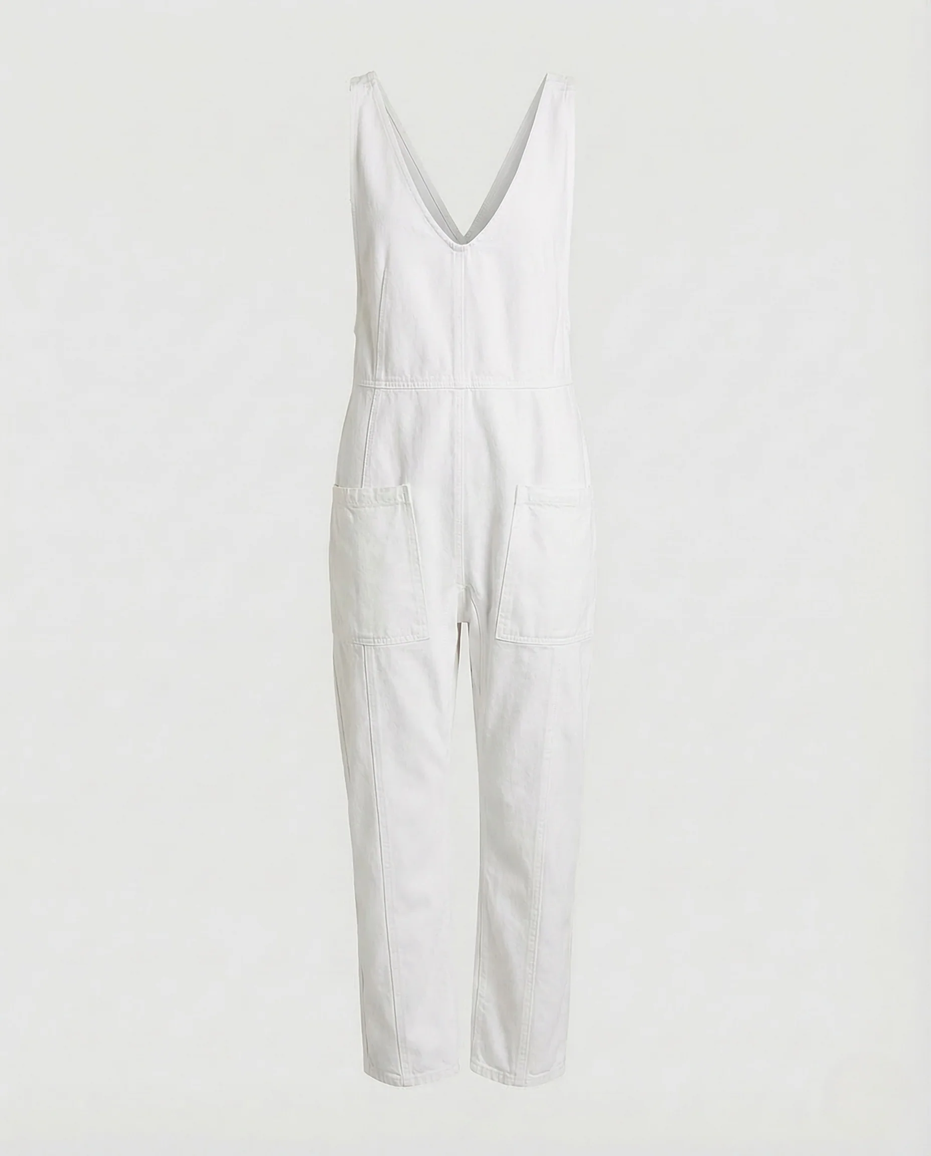 Damen Denim Latz Overall V Ausschnitt - Image 9