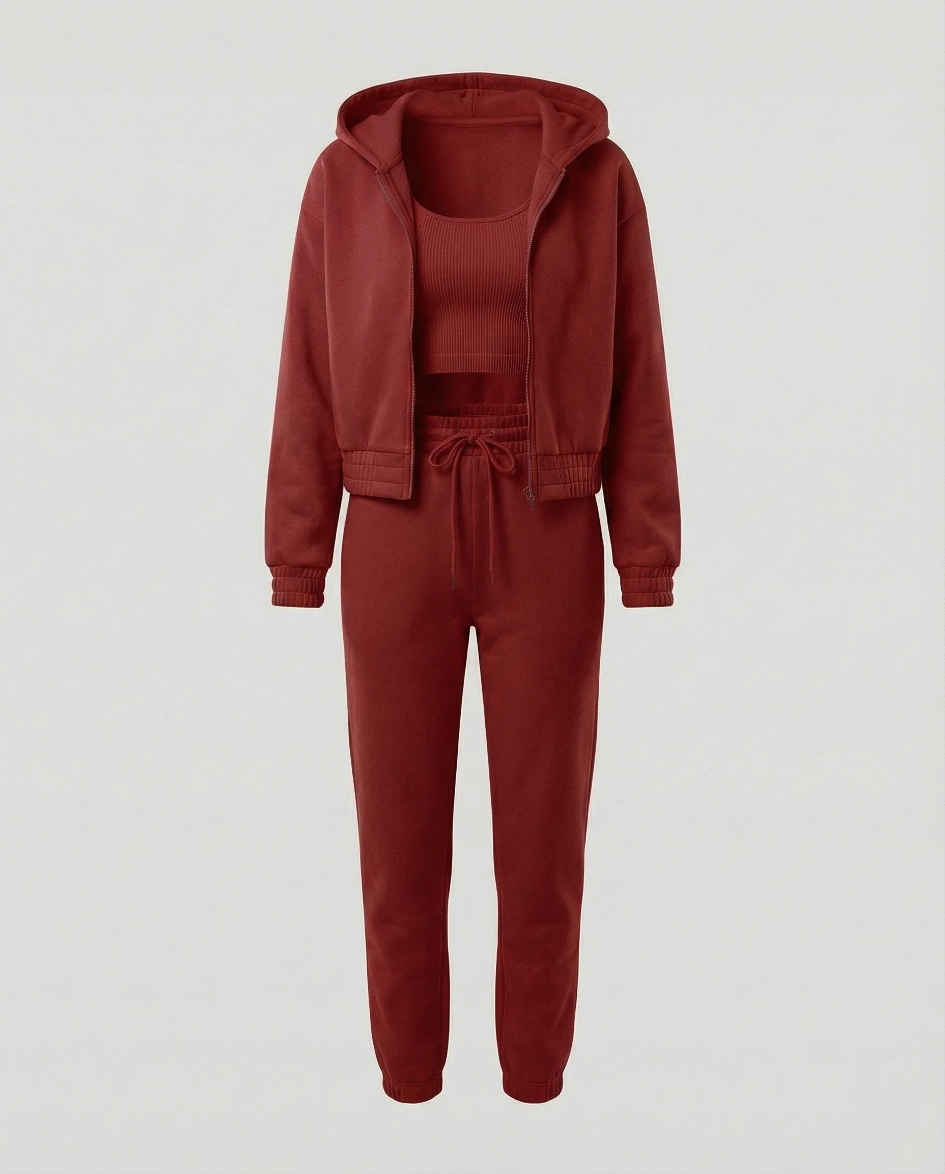 Damen Freizeit Set 3-teilig mit Hoodie und Jogginghose - Image 6