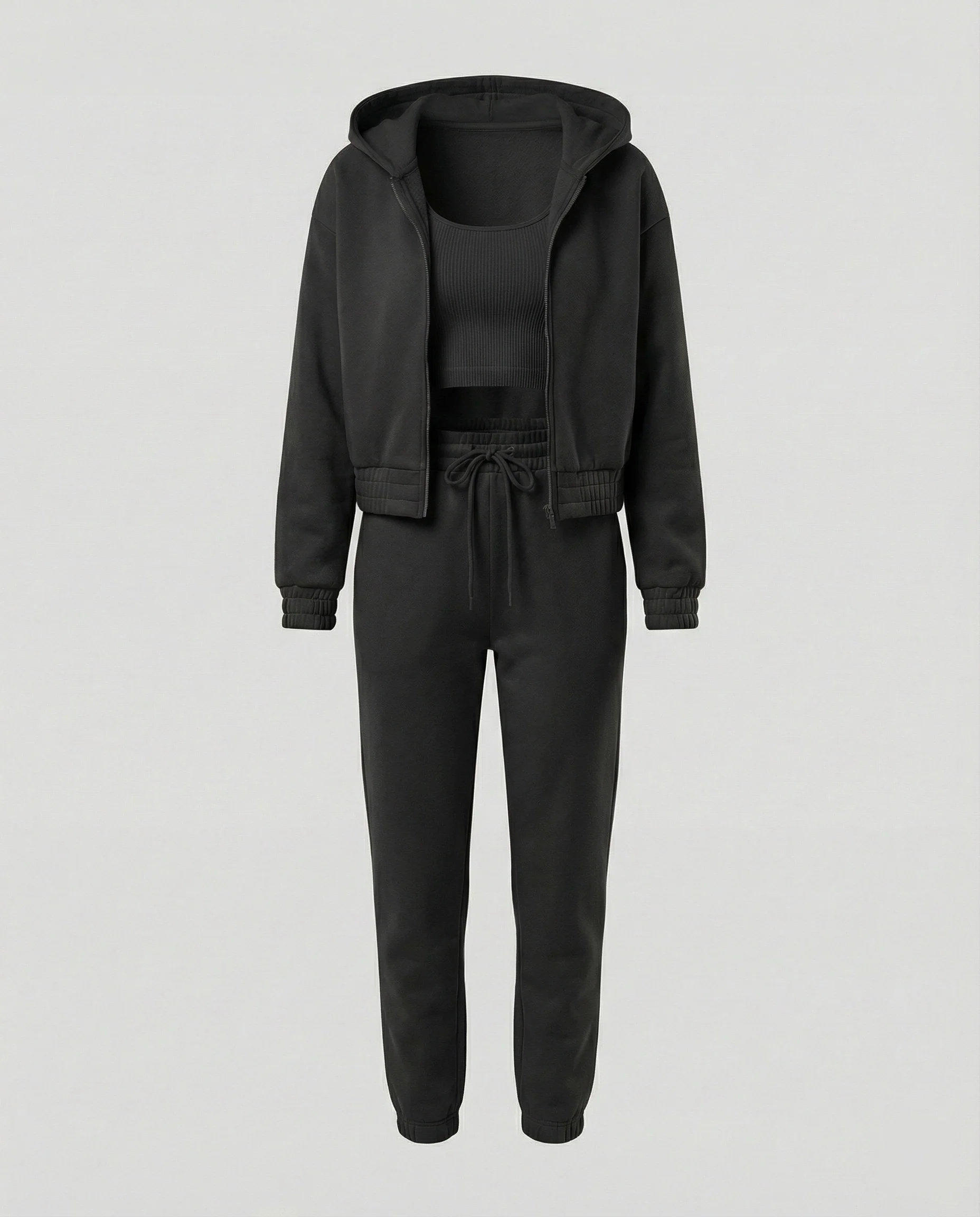 Damen Freizeit Set 3-teilig mit Hoodie und Jogginghose - Image 7