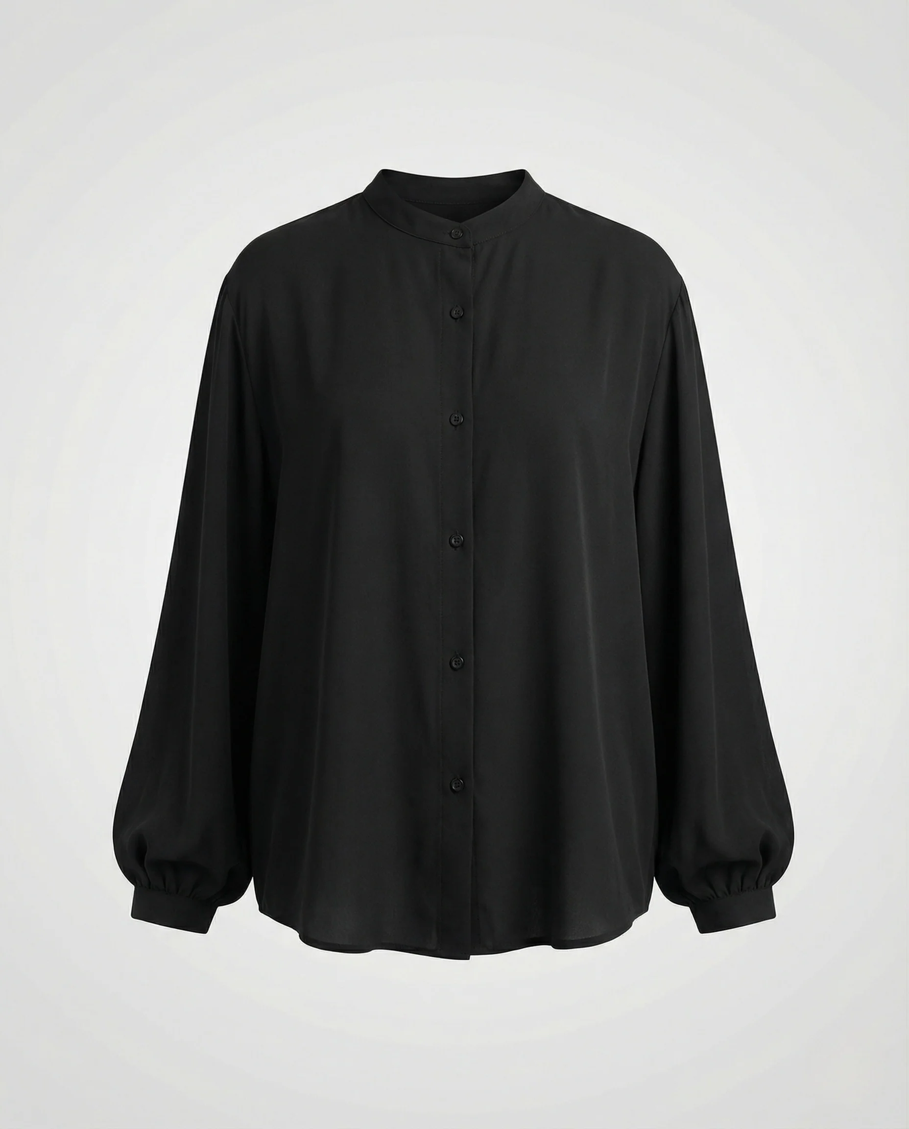 Damen Viskose Hemdbluse mit Stehkragen - Image 5