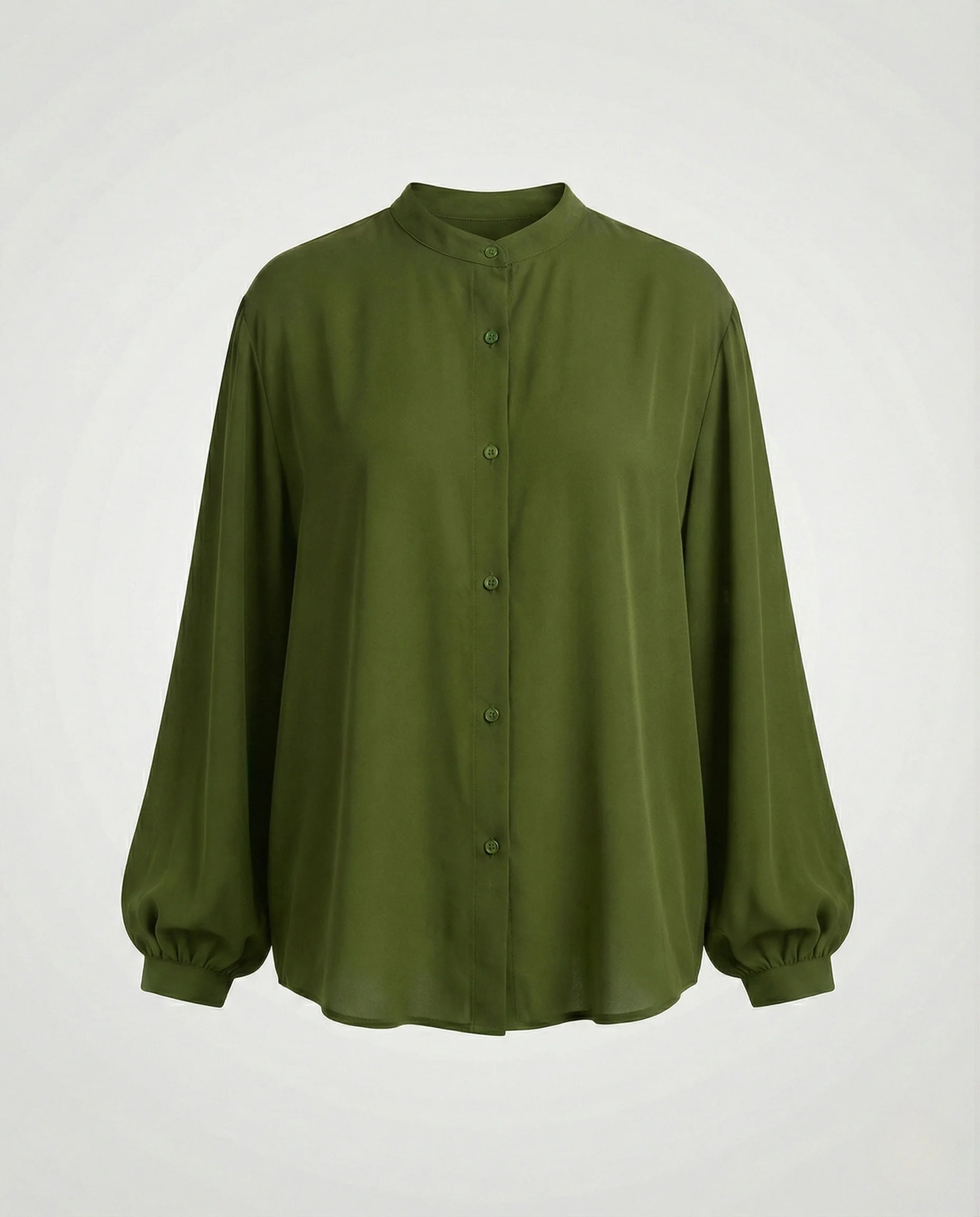 Damen Viskose Hemdbluse mit Stehkragen - Image 6
