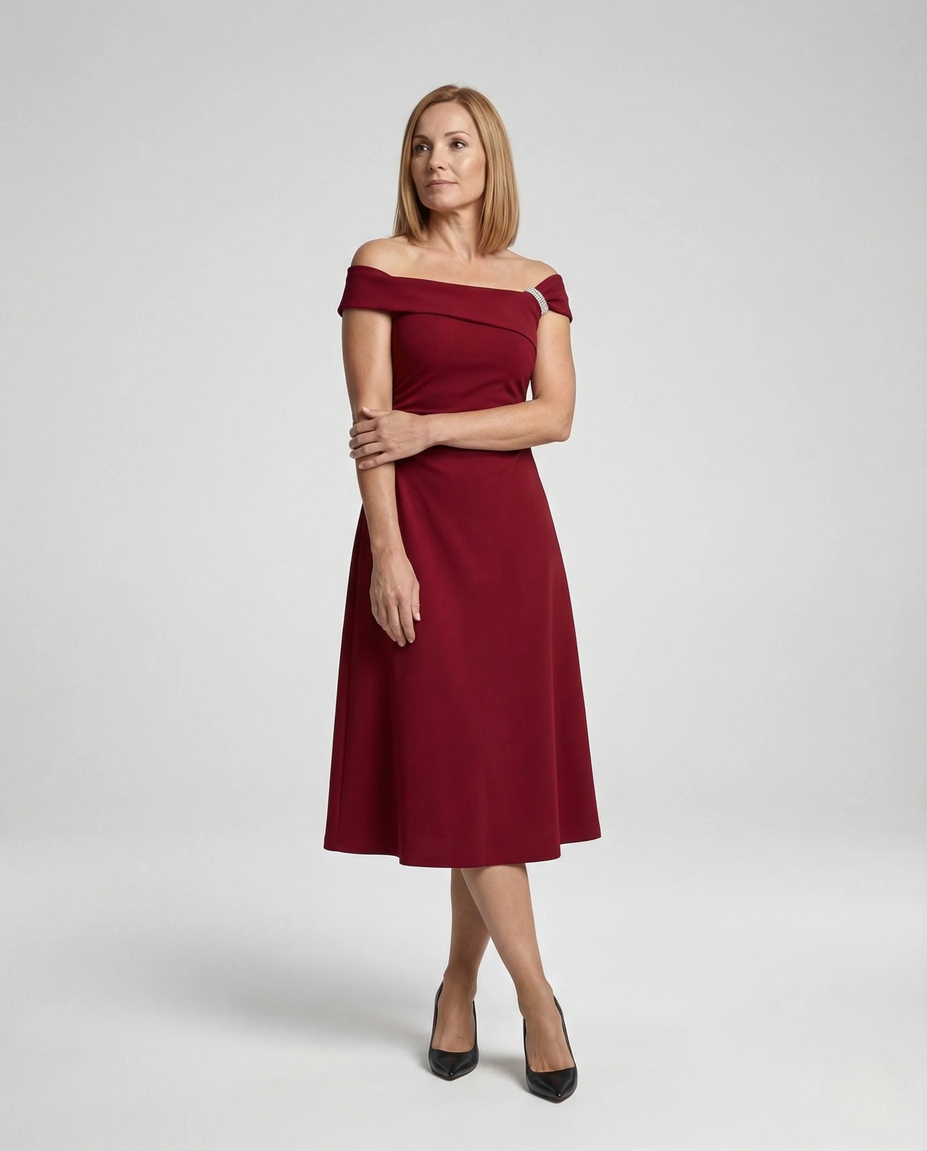 Damen Ein Schulter Abendkleid Meerjungfrau