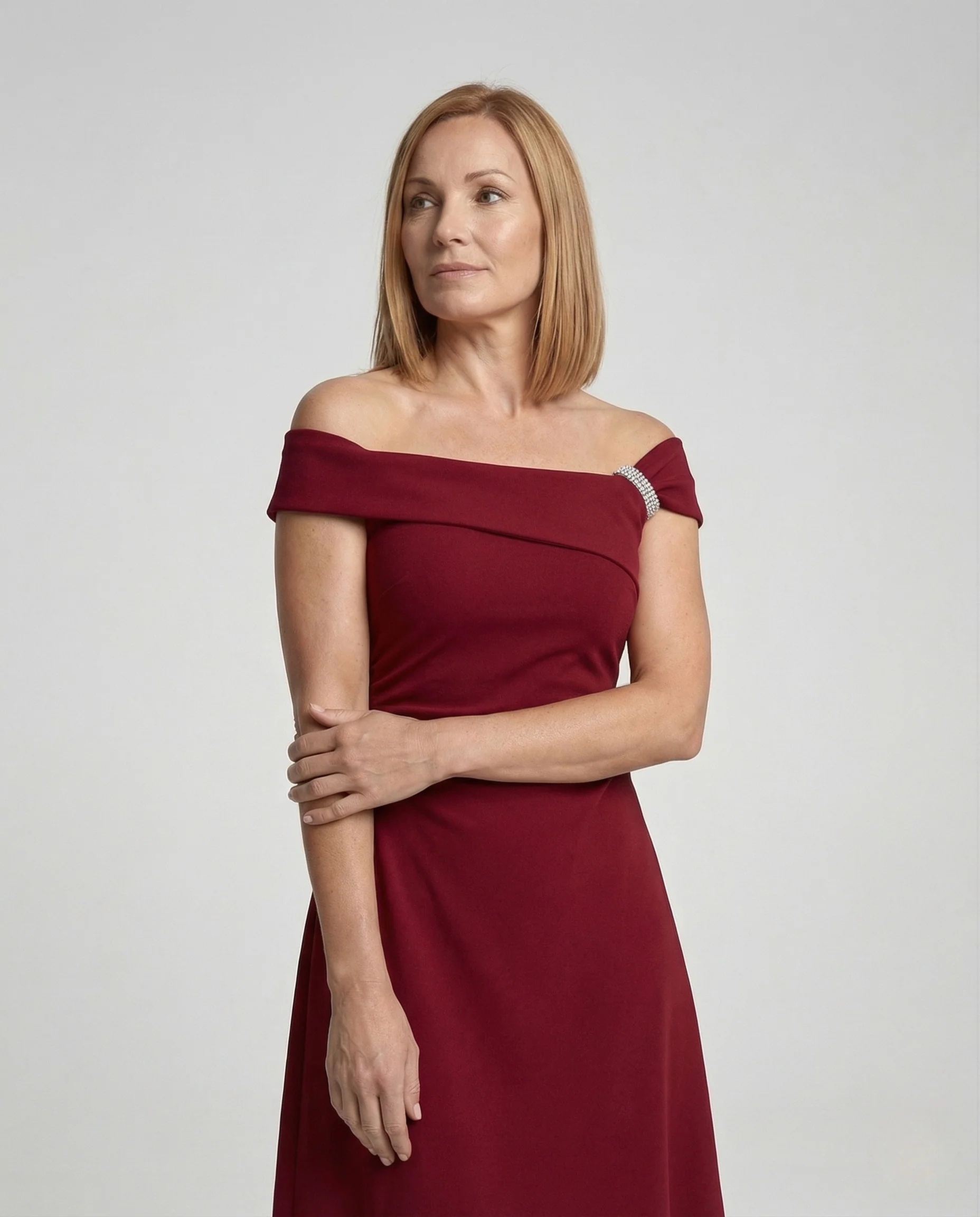 Damen Ein Schulter Abendkleid Meerjungfrau - Image 2