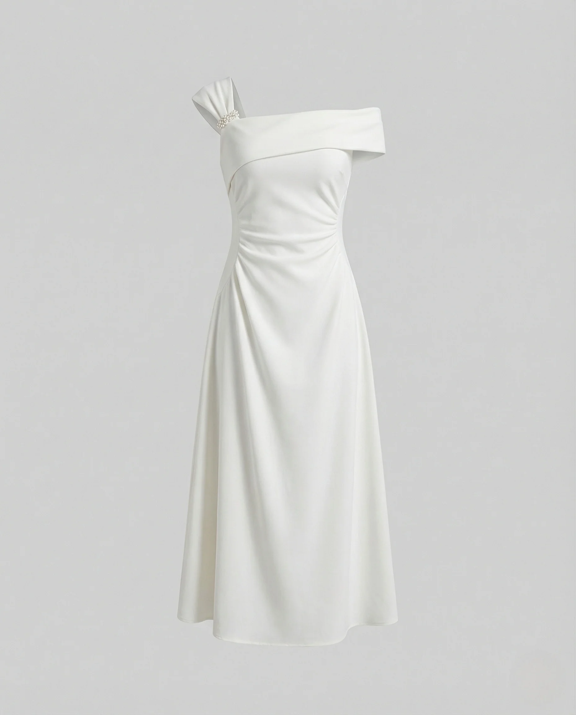 Damen Ein Schulter Abendkleid Meerjungfrau - Image 5