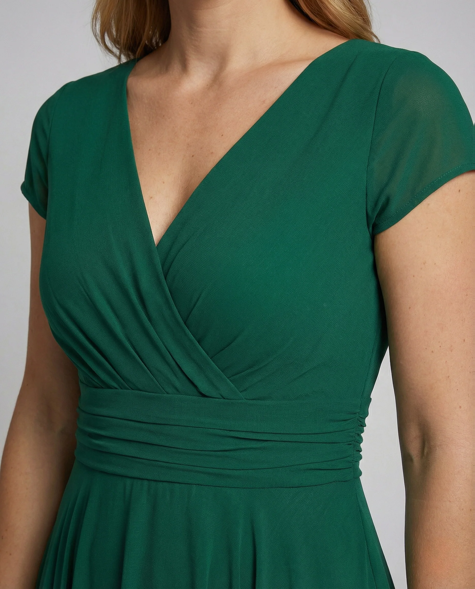 Damen Drapiertes Abendkleid mit Plisseerock - Image 3