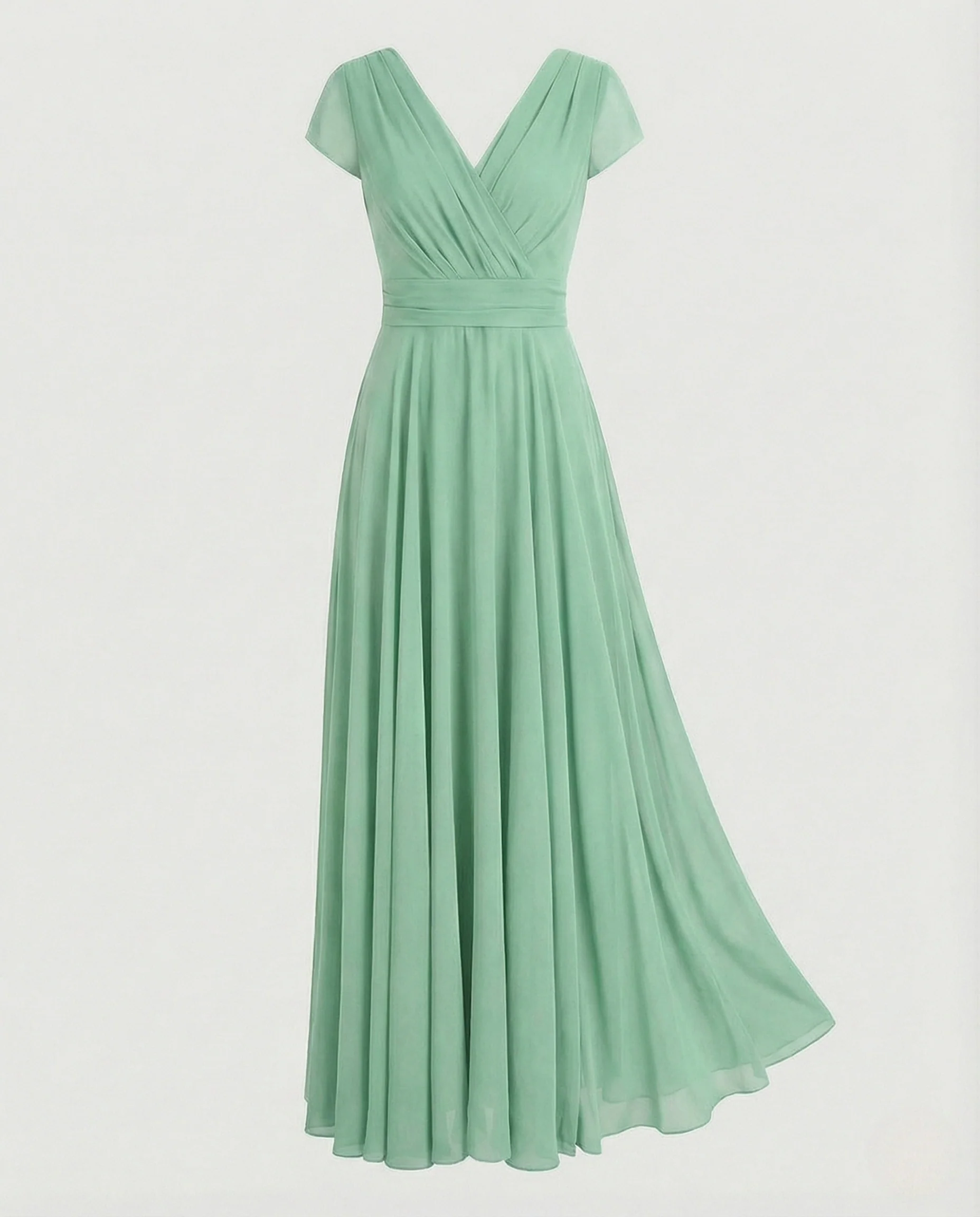 Damen Drapiertes Abendkleid mit Plisseerock - Image 5