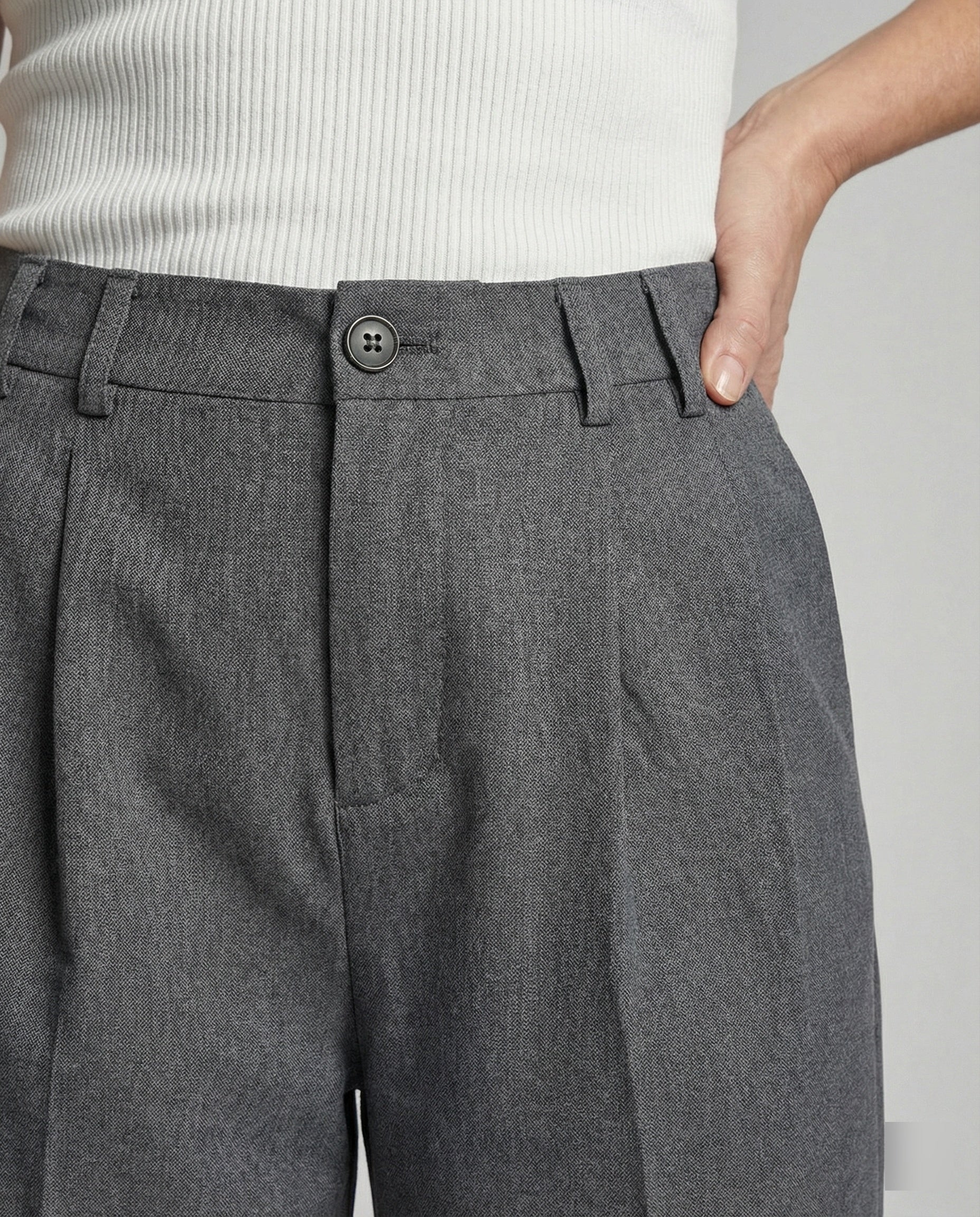 Freizeitkleidung Damen Bundfaltenhose Weit - Image 3