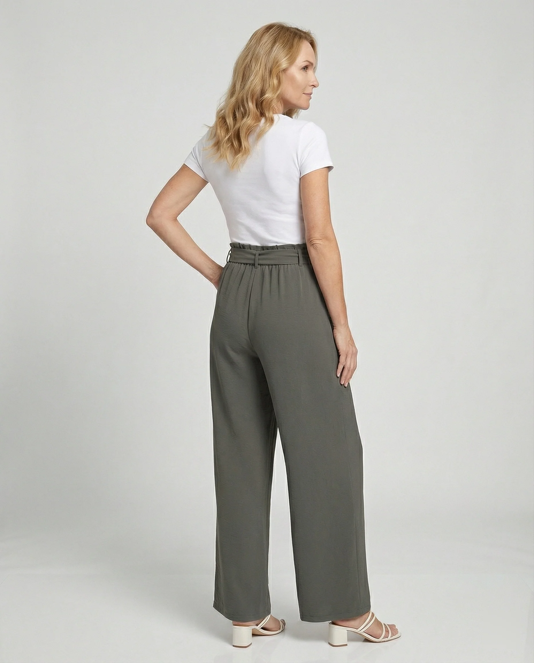 Damen Stoffhose Damen Palazzo High Waist - Image 3