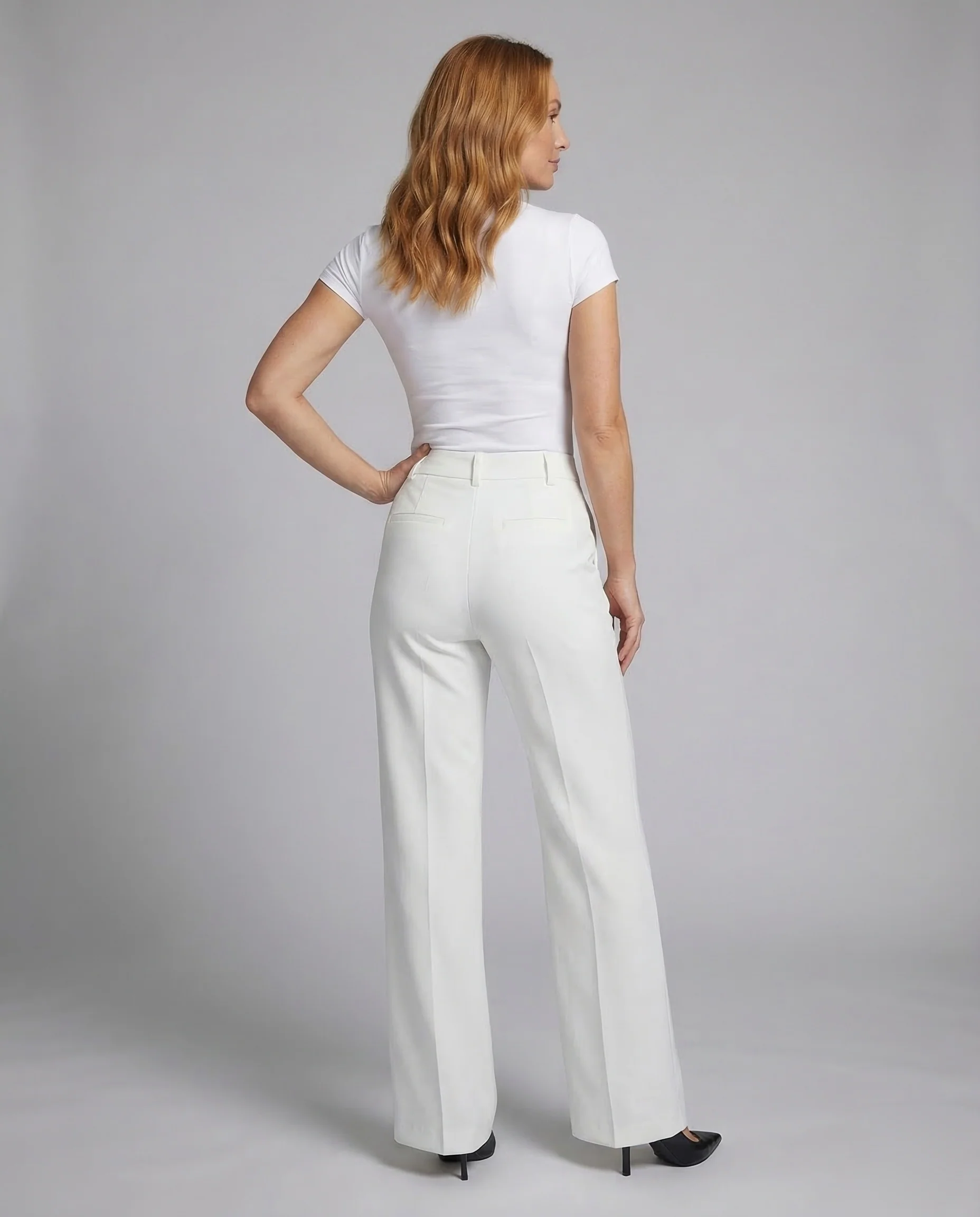 Damen Anzughose High Waist Bügelfalte - Image 4