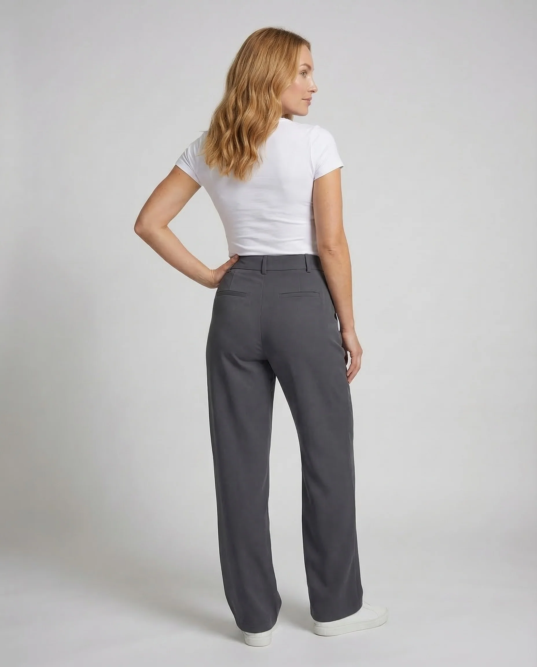 Damen Palazzo Hose Elegant High Waist - Image 3