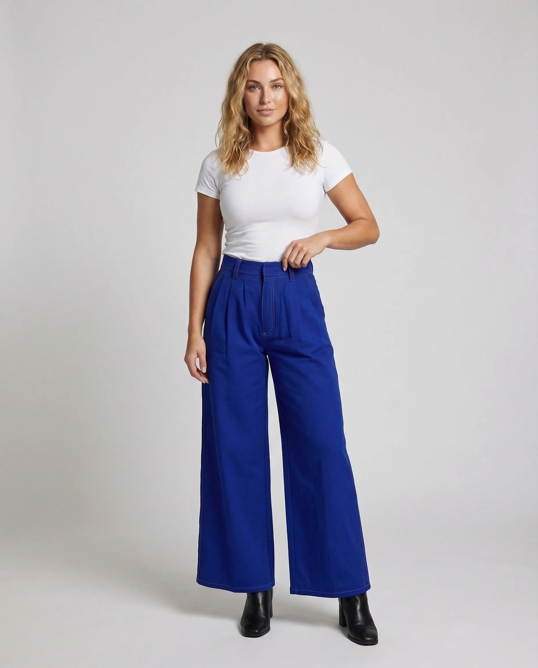 Damen Marlenehose High Waist