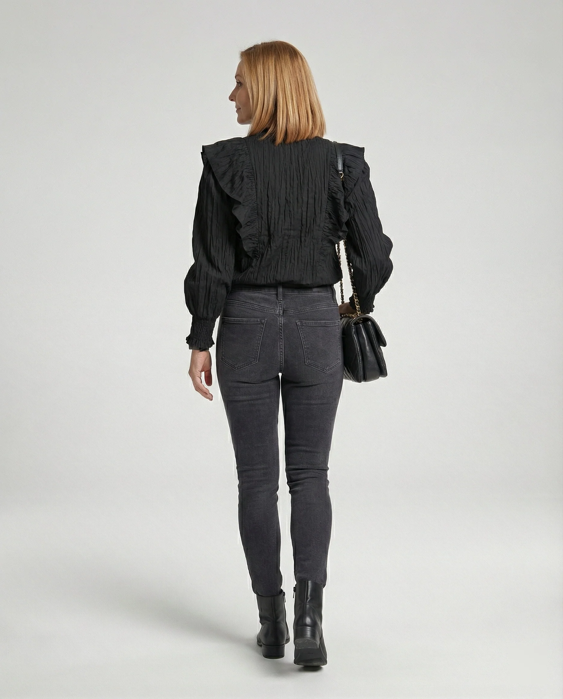 Bluse Damen Elegant mit Volants - Image 3