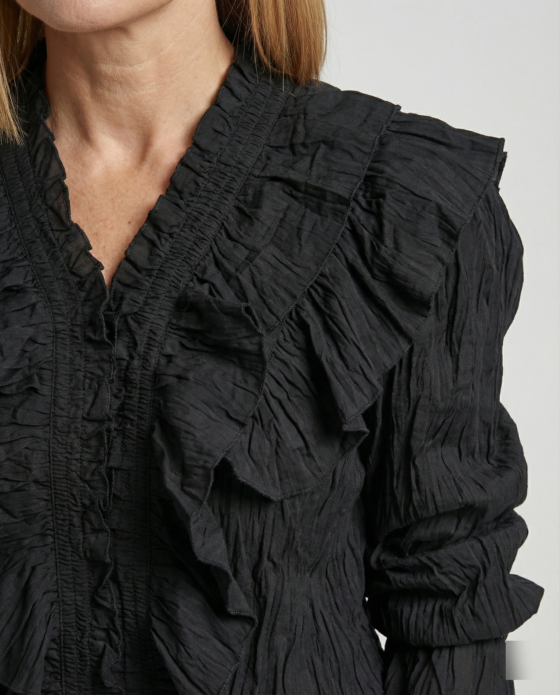 Bluse Damen Elegant mit Volants - Image 4