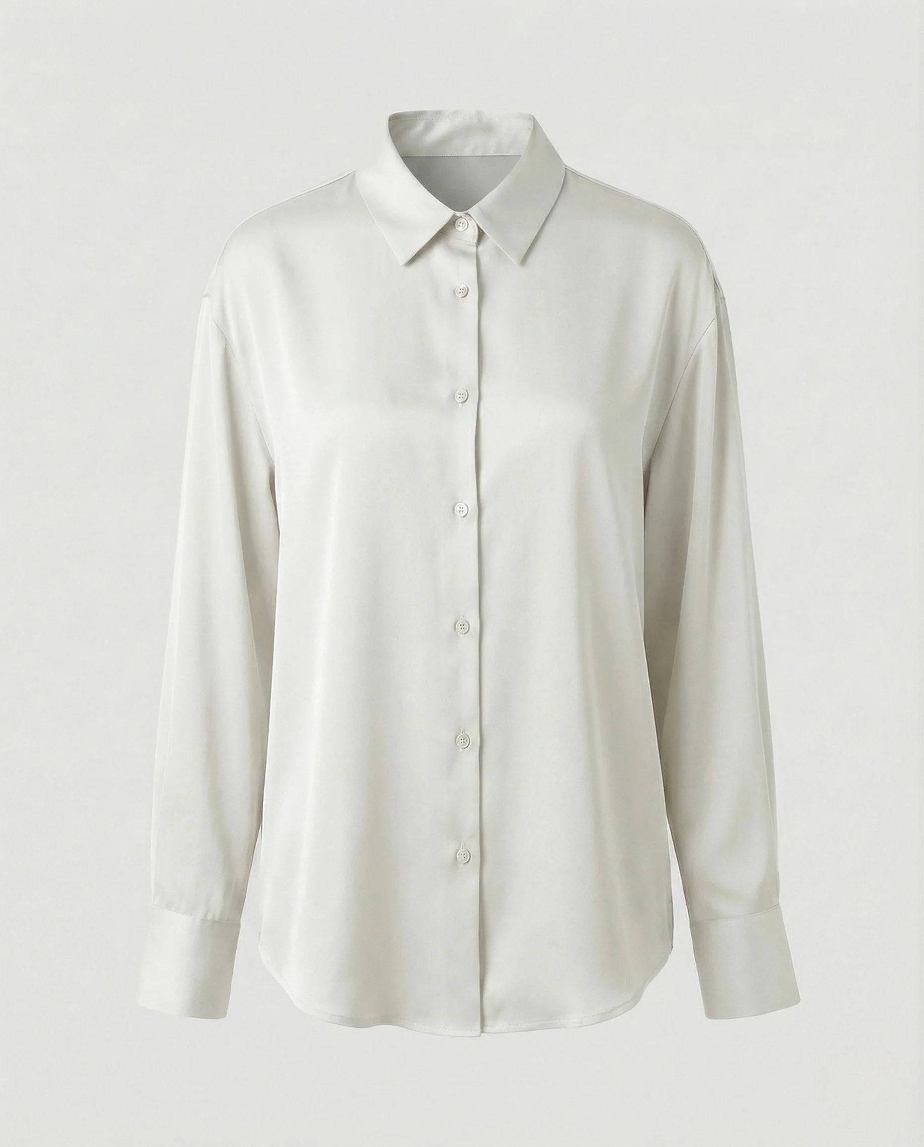 Bluse Damen Satin Hemdkragen - Image 6