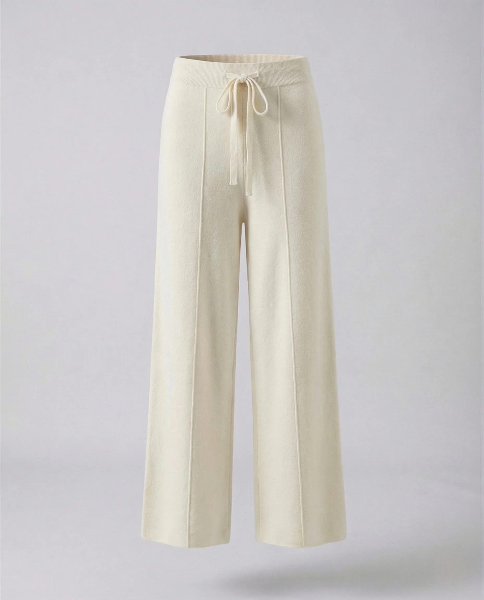 Damen Strickhose High Waist mit Bügelfaltenoptik und Kordelzug - Image 7