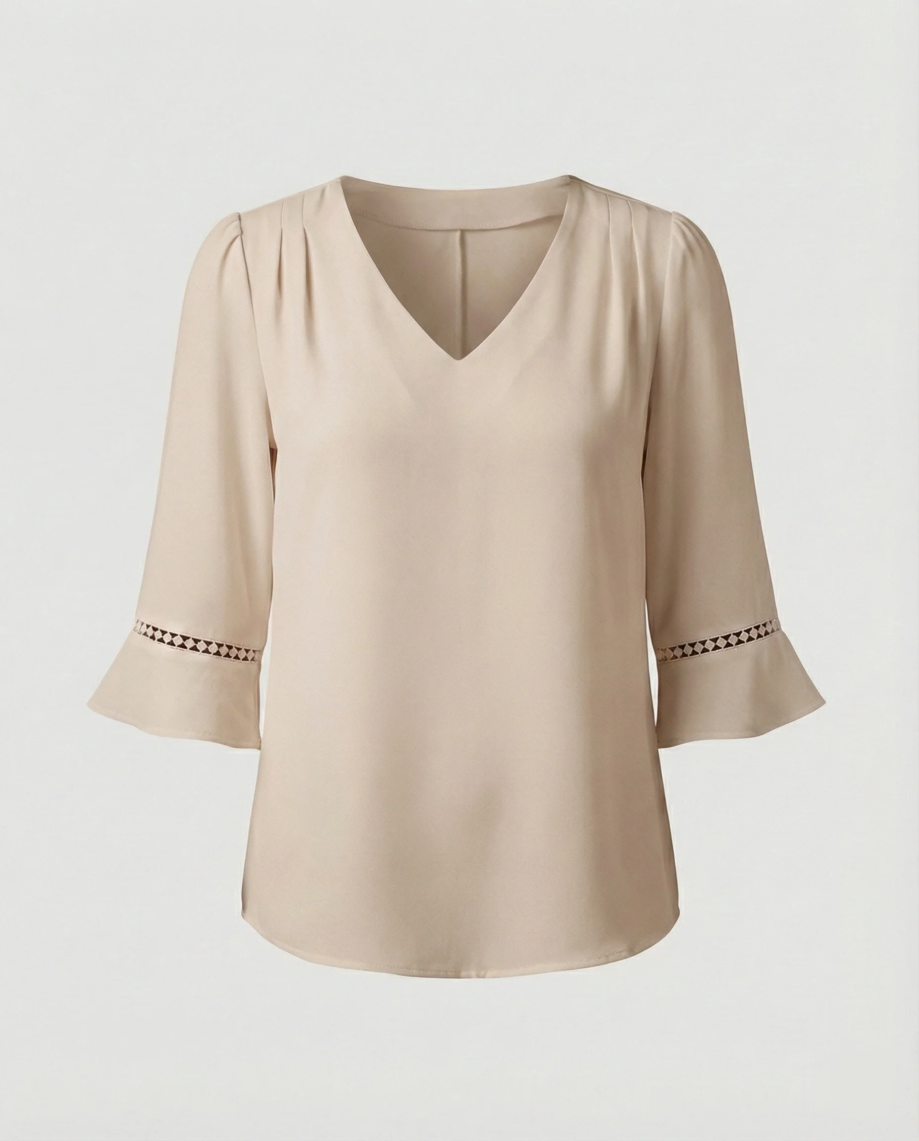 Damen Blusentop Damen V-Ausschnitt Crêpe - Image 6
