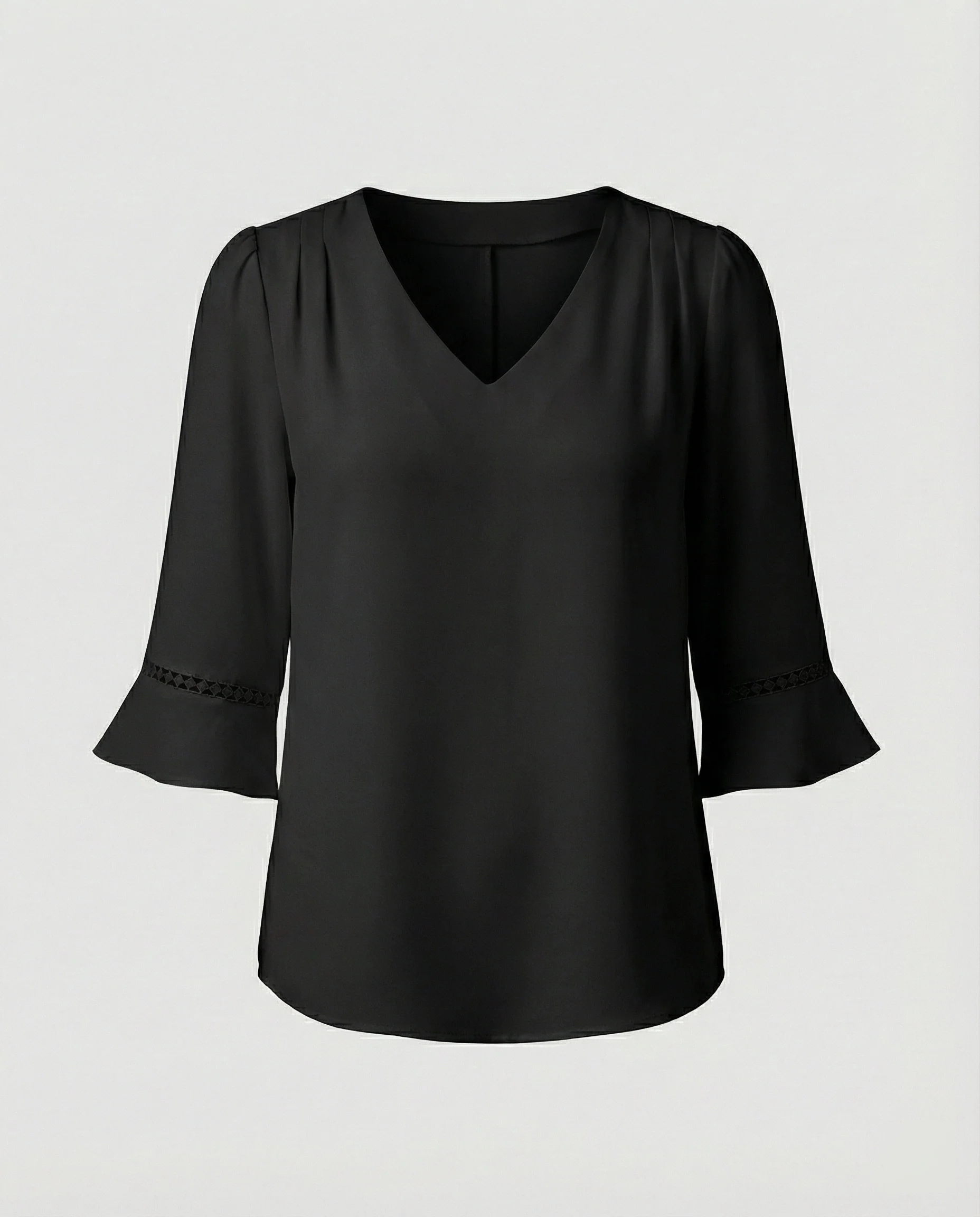 Damen Blusentop Damen V-Ausschnitt Crêpe - Image 8