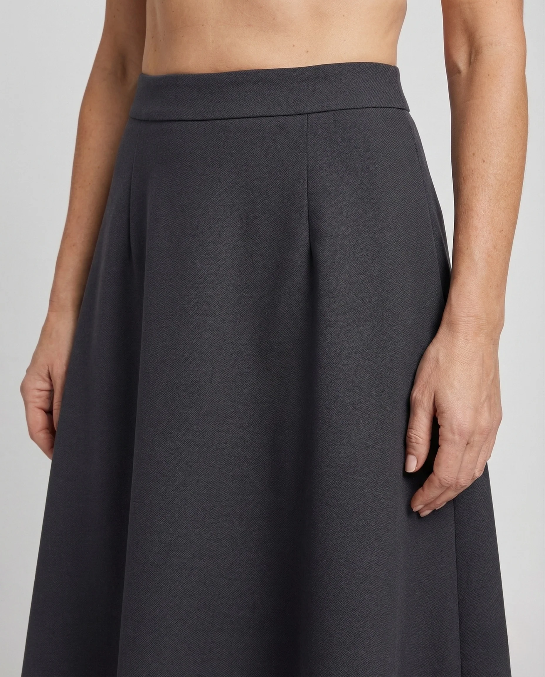 Damen A-Linien Wollrock mit hoher Taille Eleganter Rock - Image 3