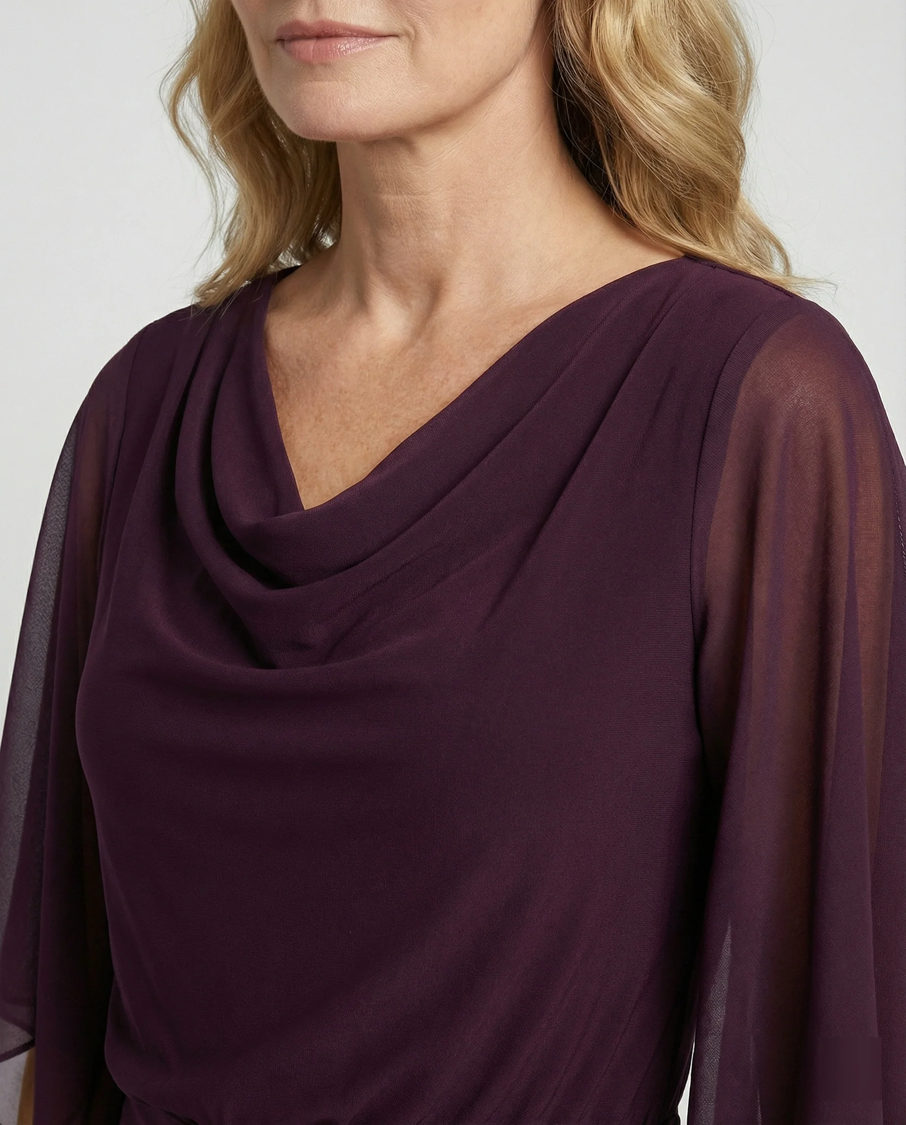 Damen Jumpsuit elegant Wasserfall Ausschnitt - Image 3