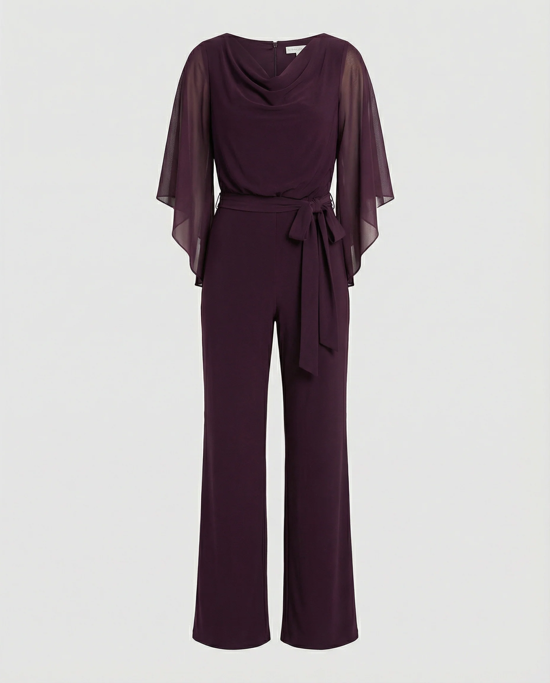 Damen Jumpsuit elegant Wasserfall Ausschnitt - Image 4