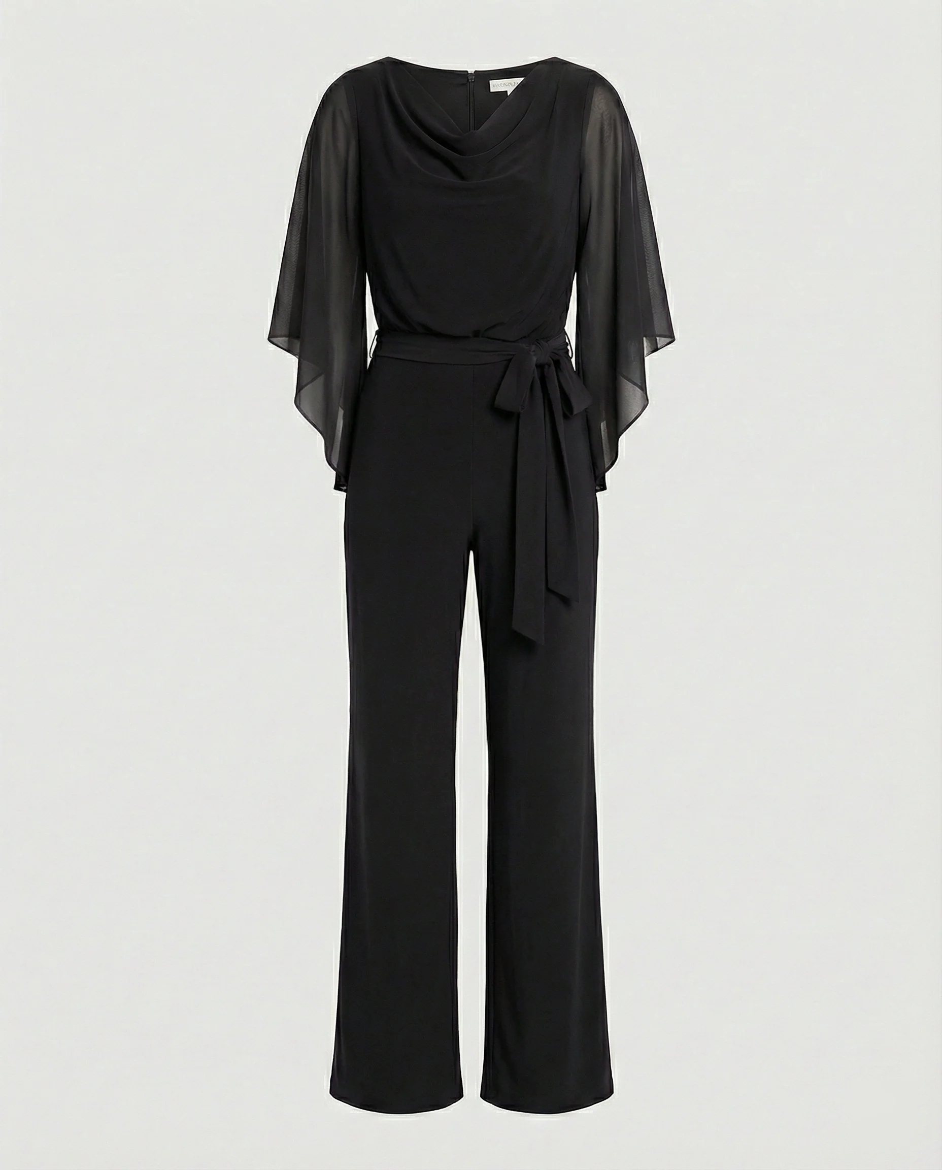 Damen Jumpsuit elegant Wasserfall Ausschnitt - Image 5
