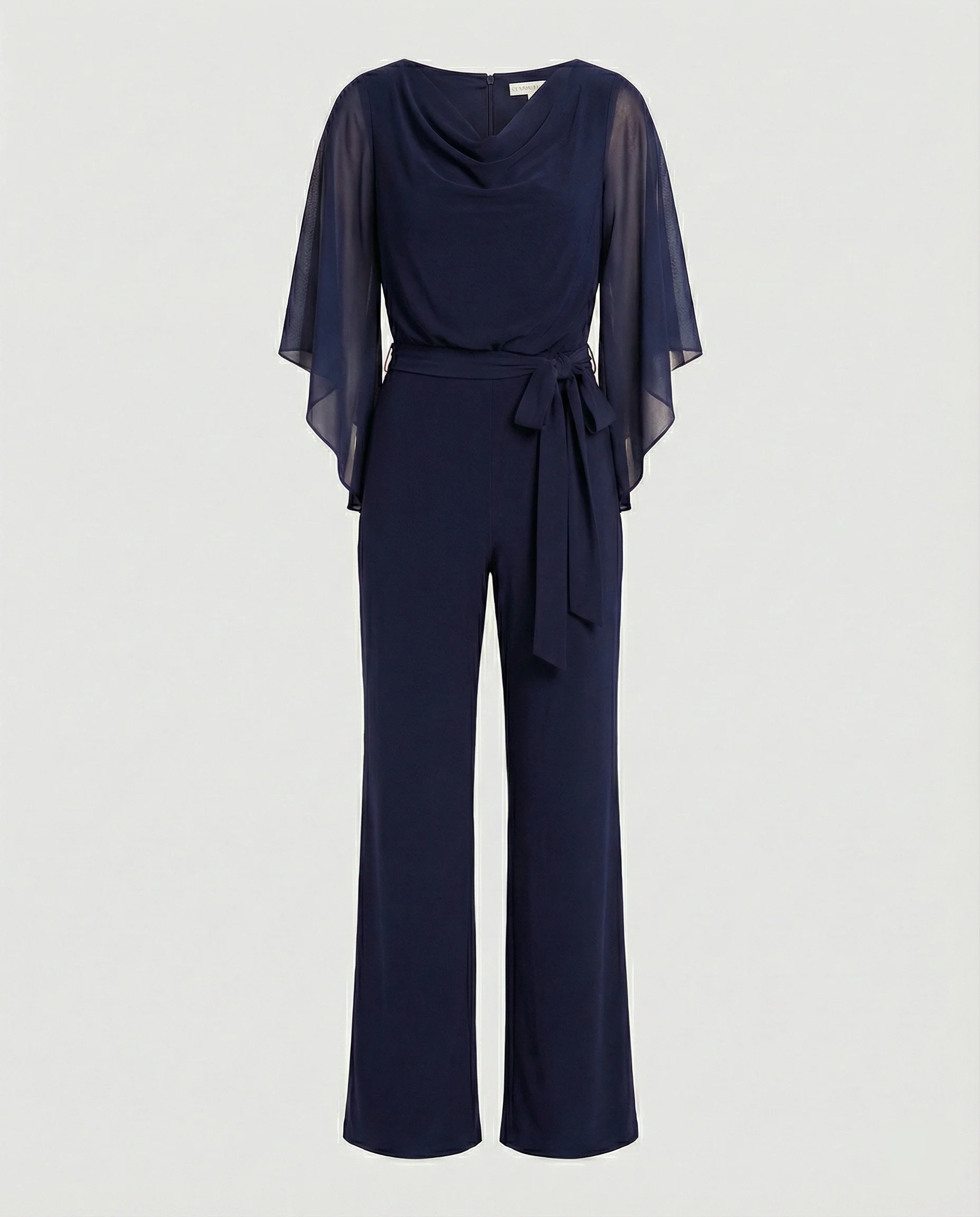 Damen Jumpsuit elegant Wasserfall Ausschnitt - Image 8