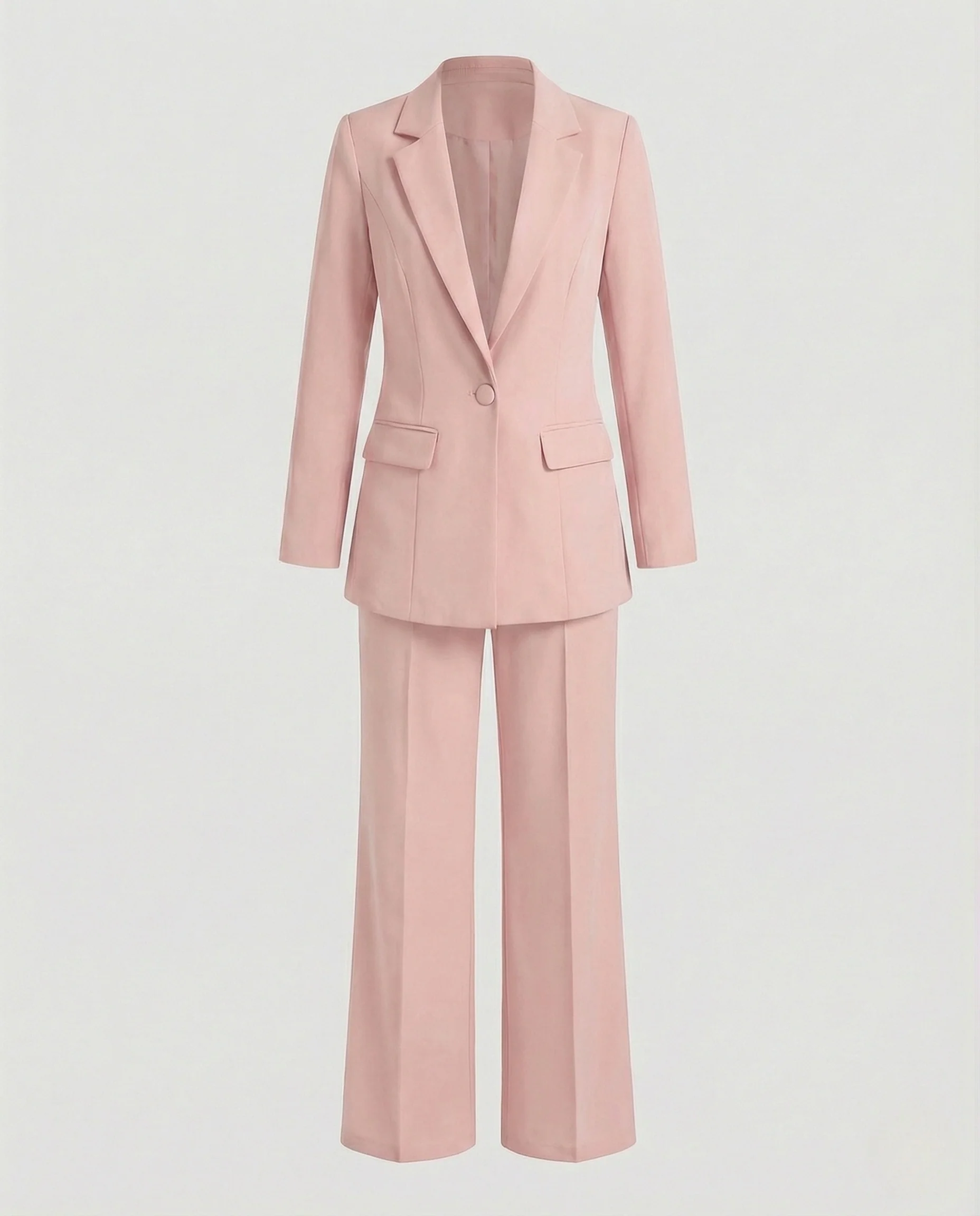 Damen Business-Zweiteiler mit Ein-Knopf-Blazer und Bundfaltenhose - Image 8